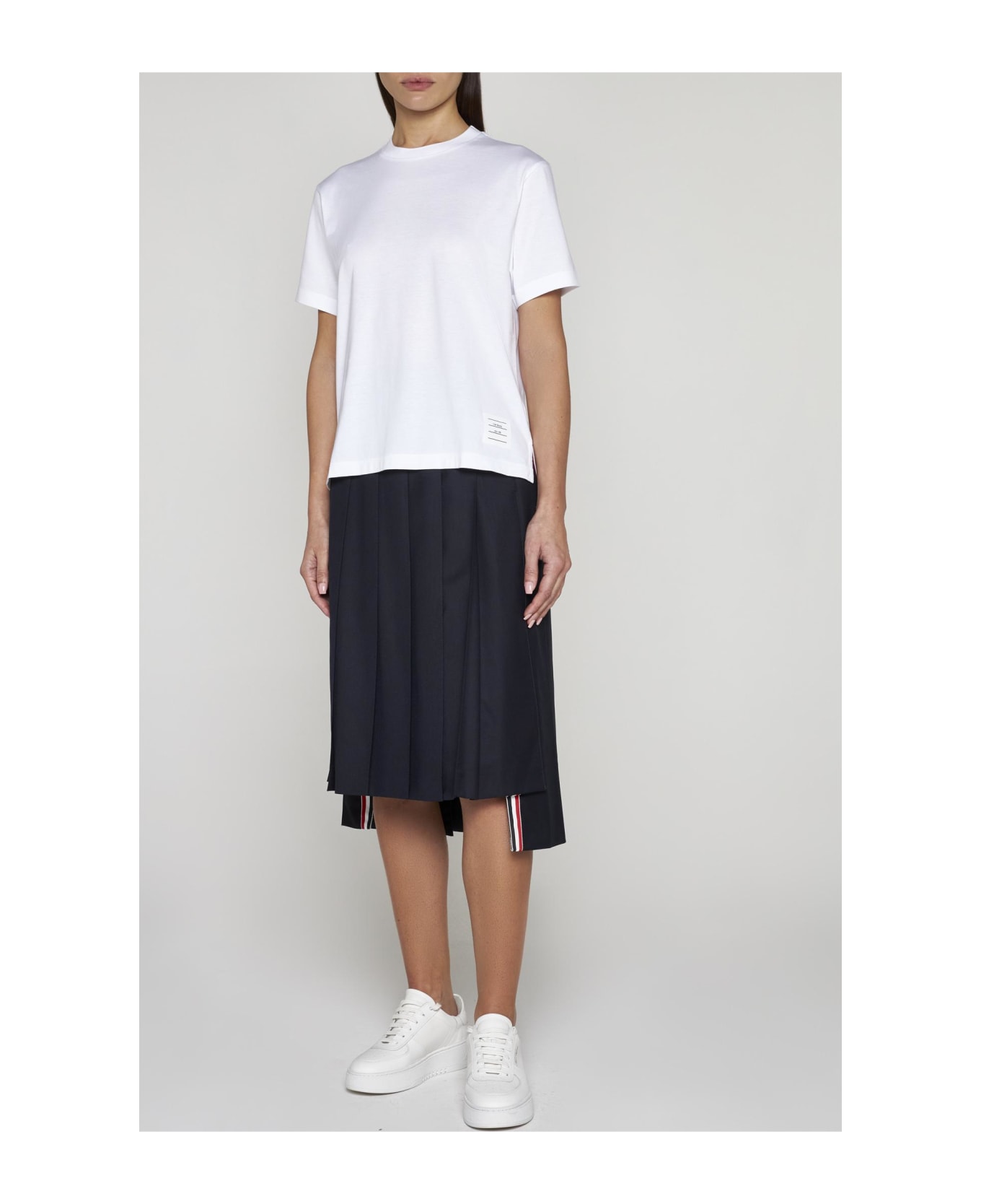 Thom Browne Relaxed-fit Cotton T-shirt - White
