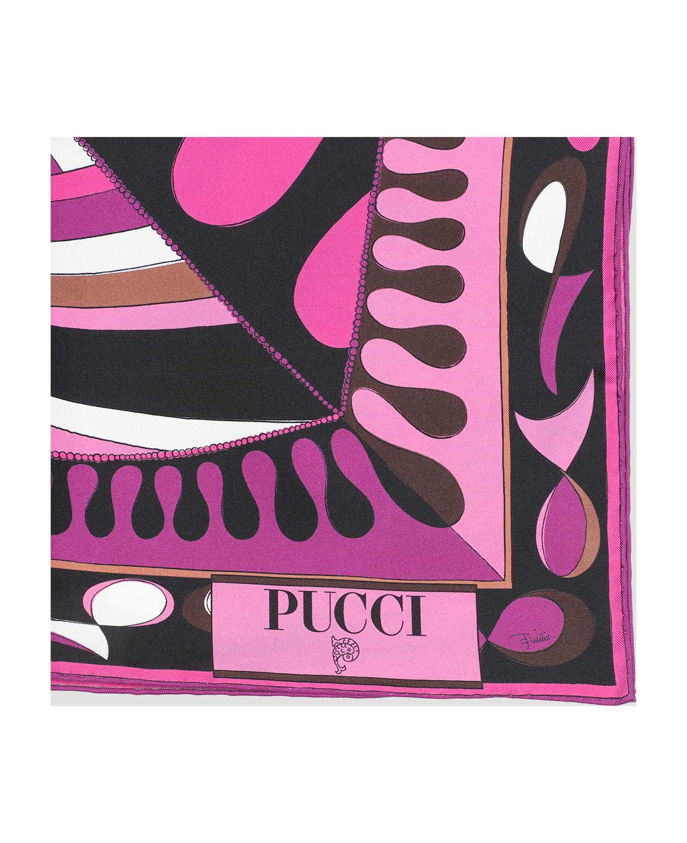 Pucci 90x90 Scarf - Fuxia Marrone