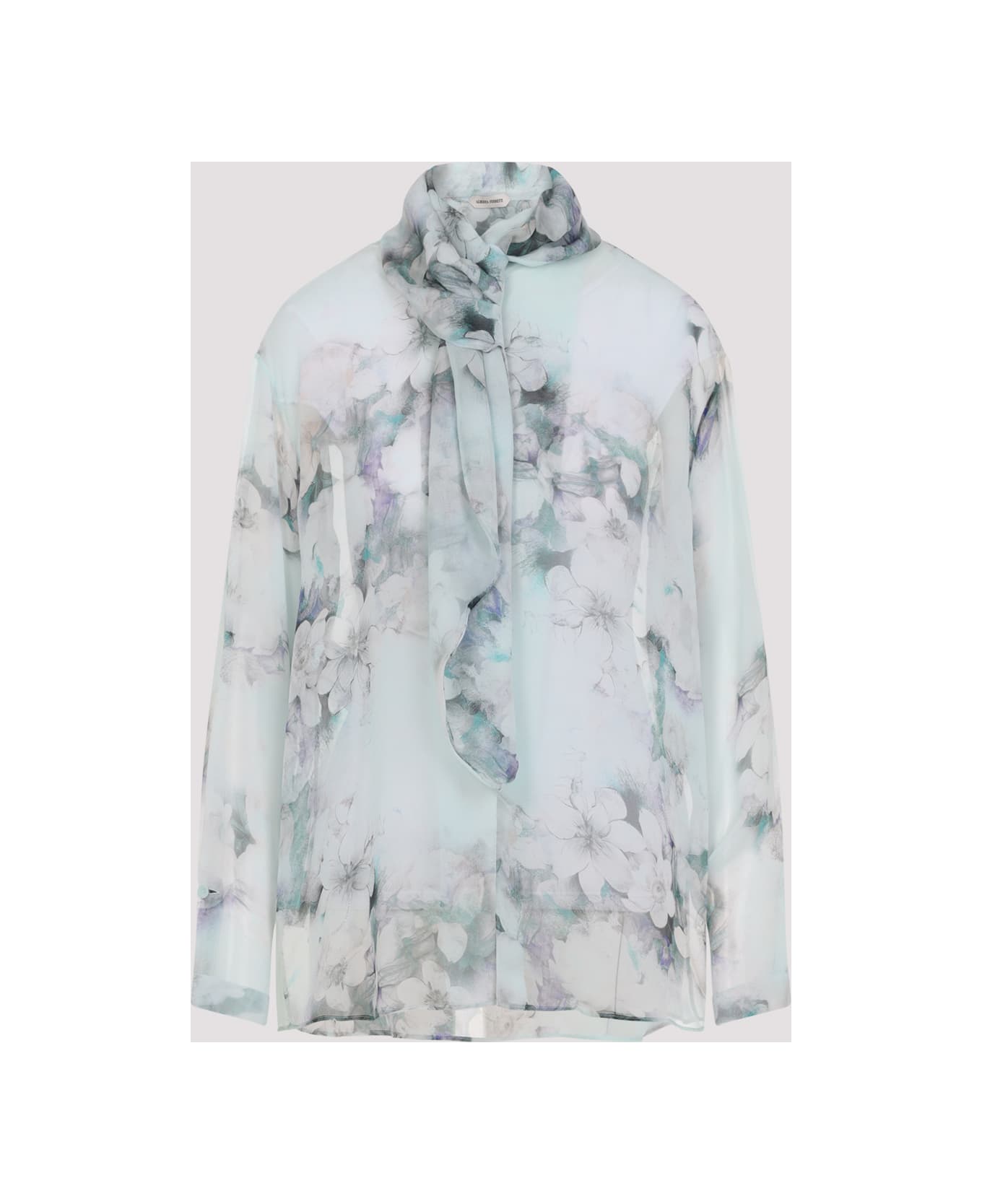 Alberta Ferretti Chiffon Shirt - Fantasia Ghiaccio