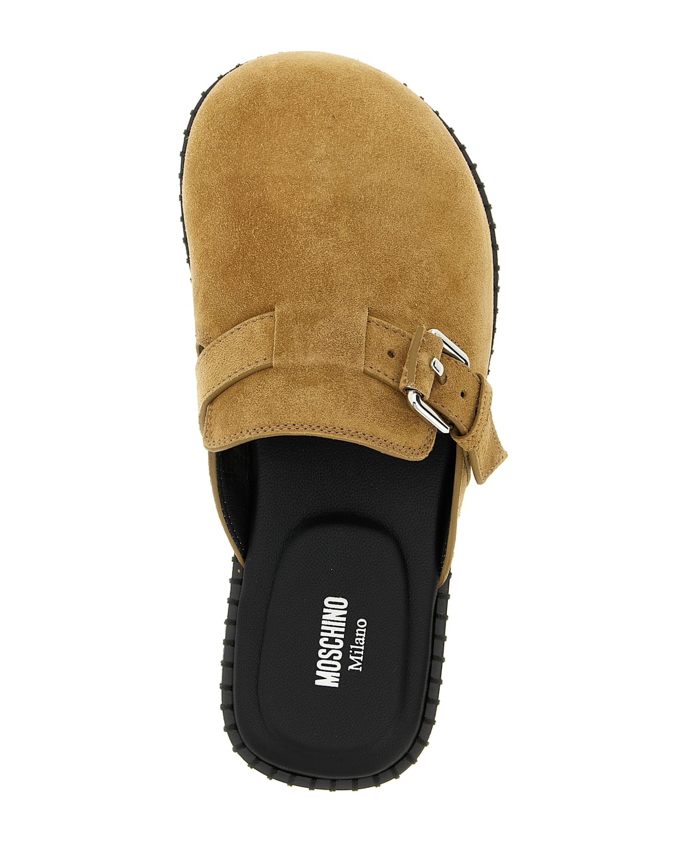Moschino Suede Sabots - Beige