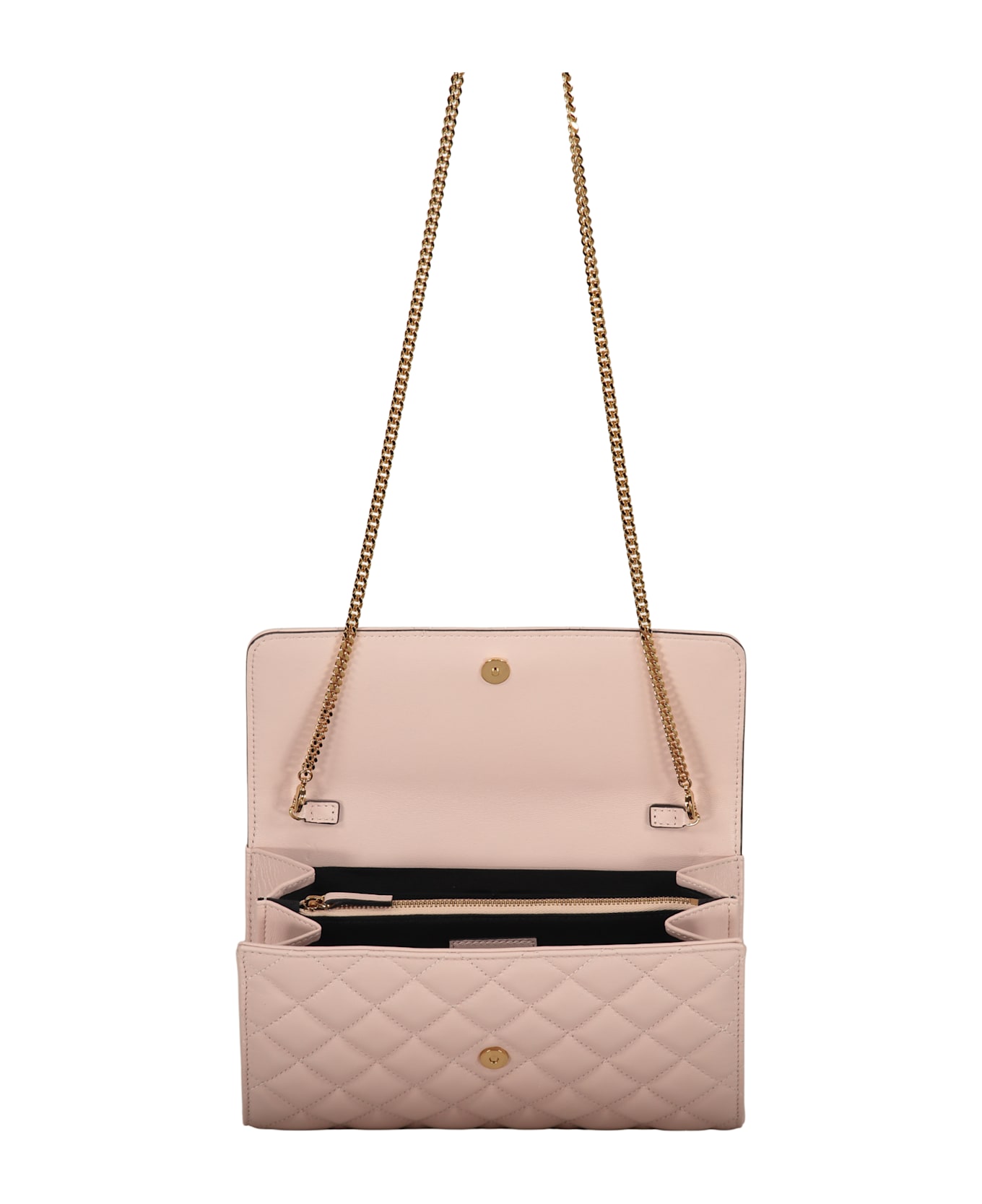 Versace Leather Clutch With Logo - Pink