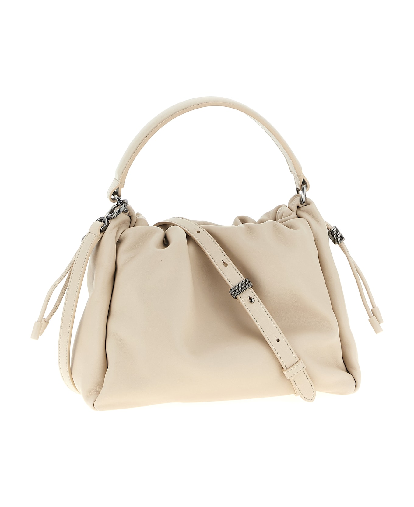 Brunello Cucinelli 
bucket Mellow
 Small Handbag - Beige トートバッグ