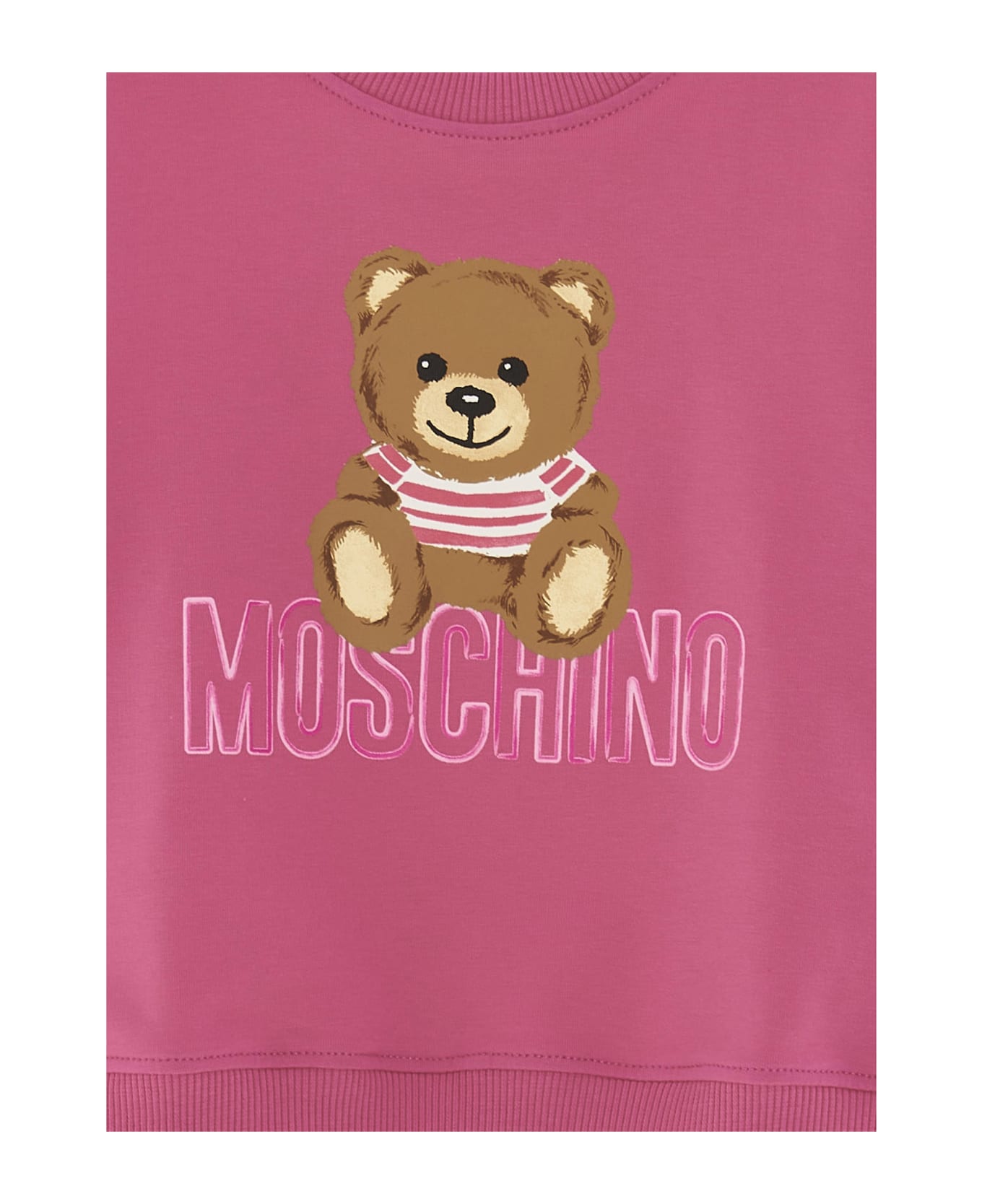 Moschino Logo Print Sweatshirt - Fuchsia