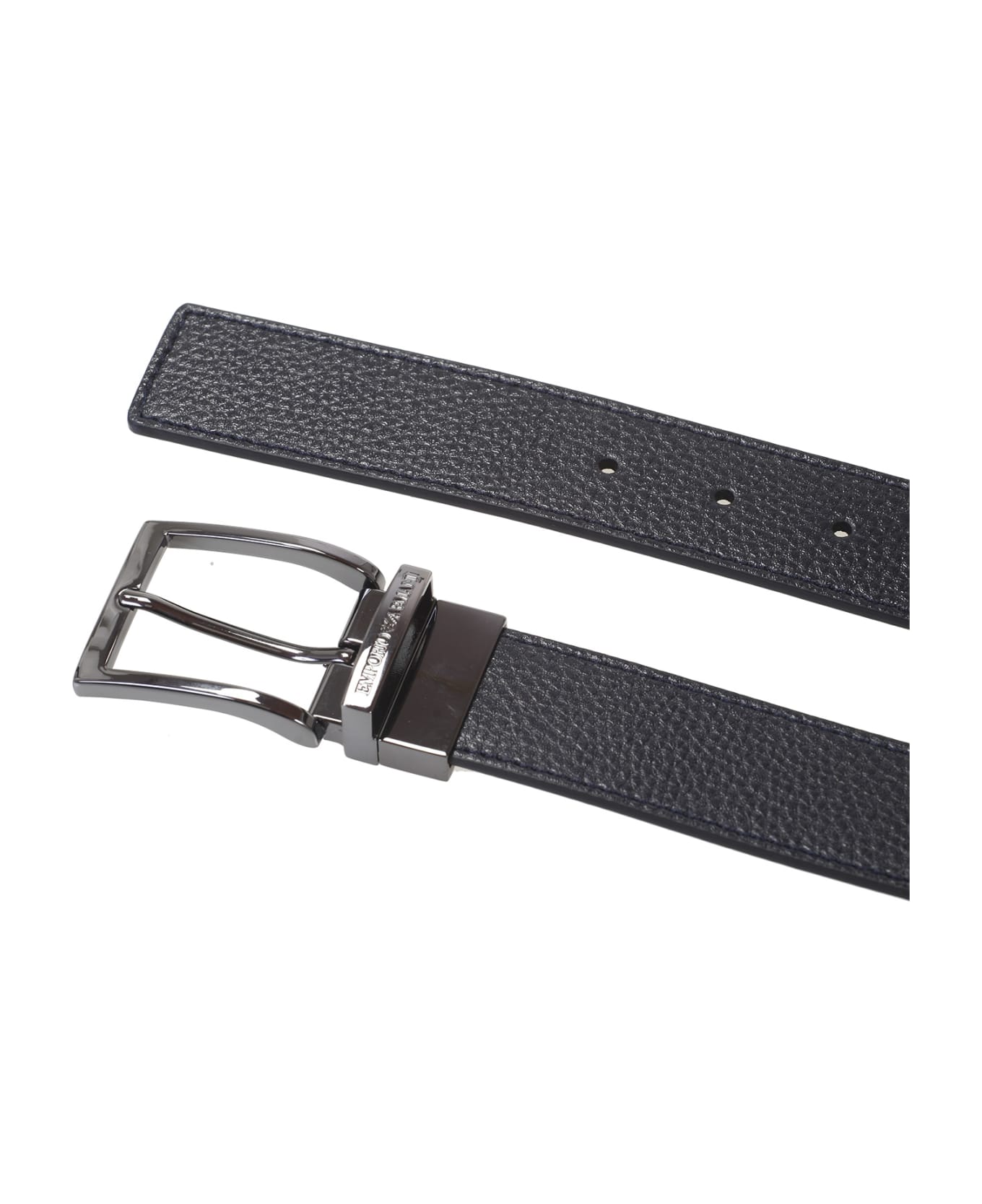 Emporio Armani Leather Belt - Blue ベルト