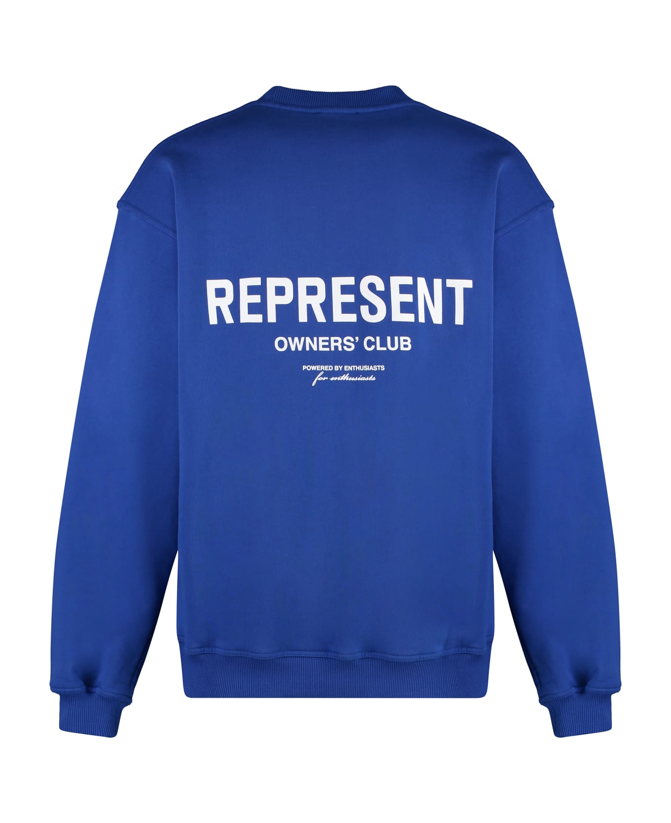 REPRESENT Cotton Crew-neck Sweatshirt With Logo - blue