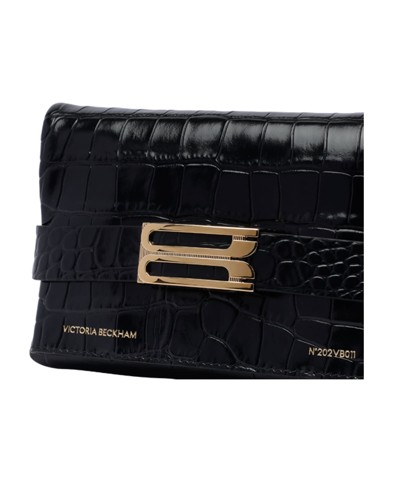 Victoria Beckham Mini B Buckle Chain Pouch - Black