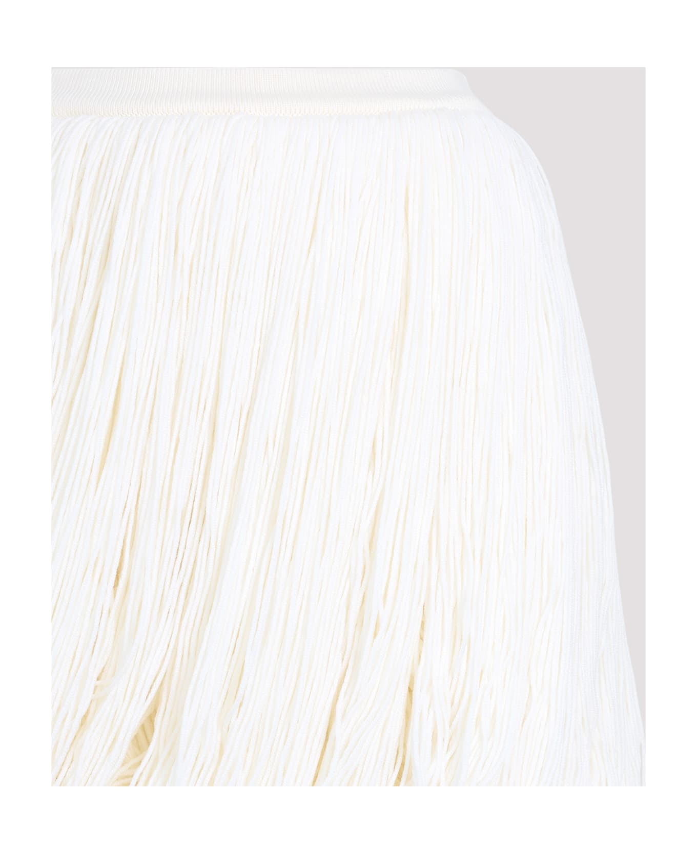 Alaia Alaïa Fringes Skirt - Blanc Casse