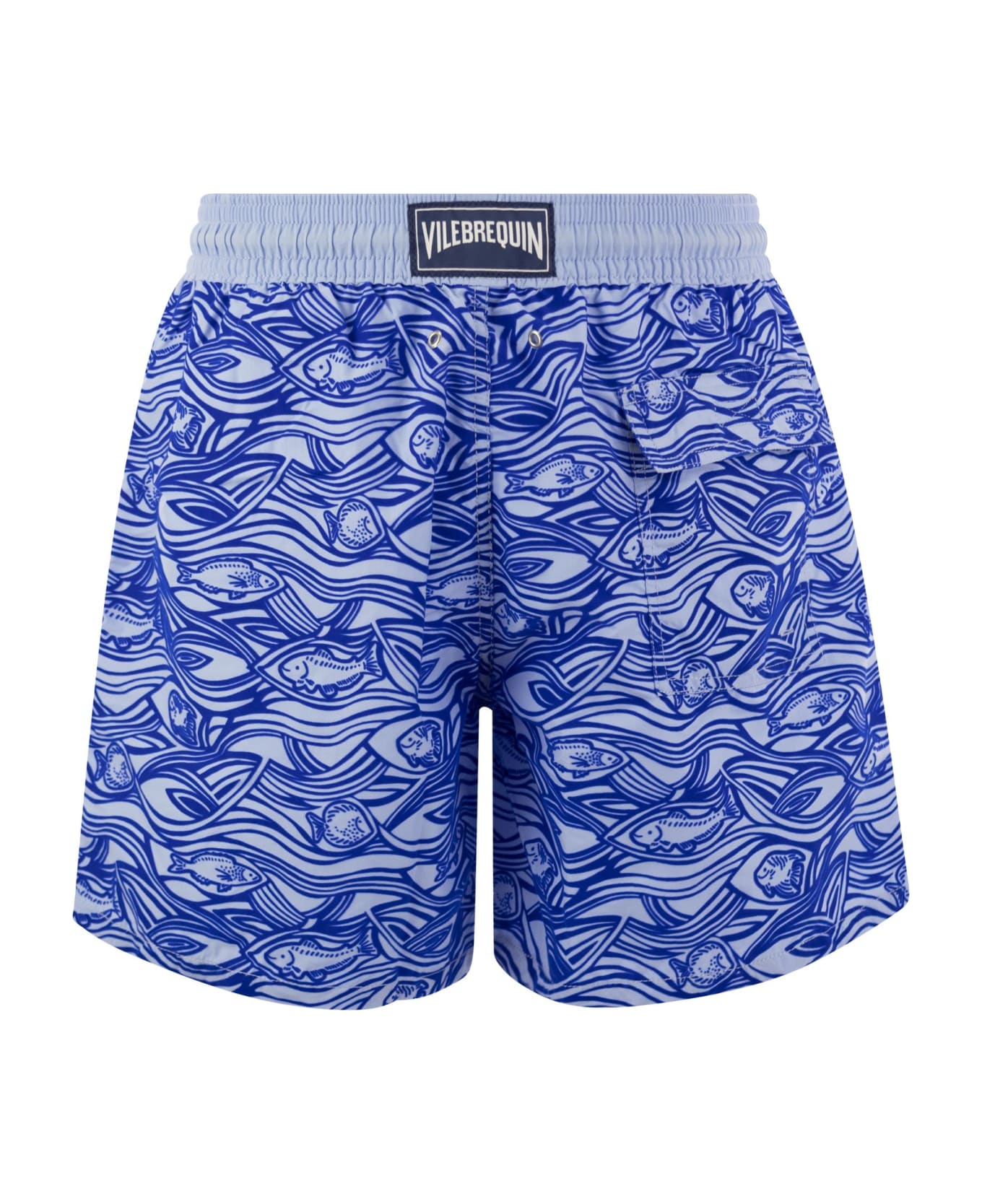 Vilebrequin Flocked Aquarium Swimming Shorts - Blue 水着