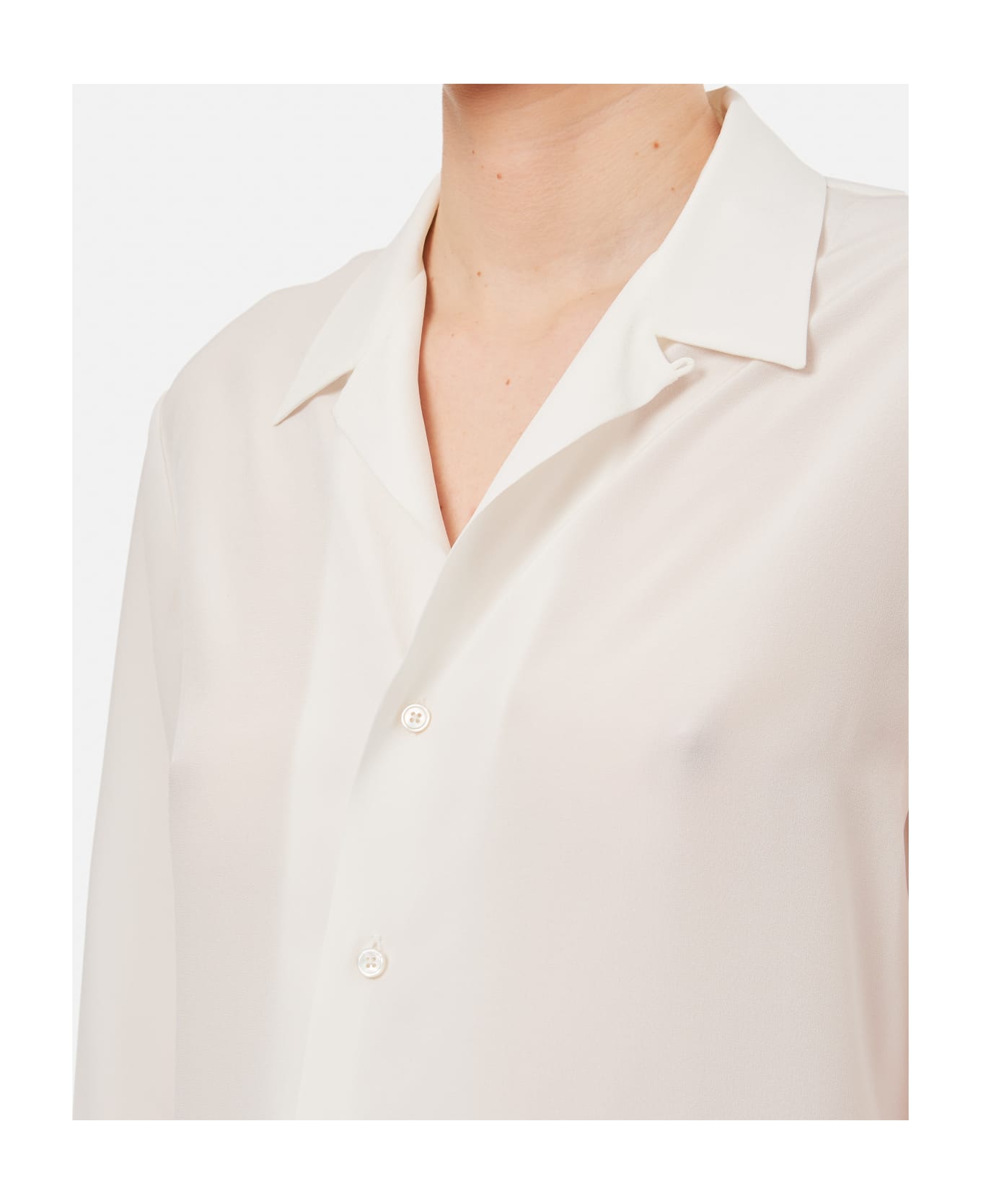 Ralph Lauren Darien Silk Shirt - White ブラウス