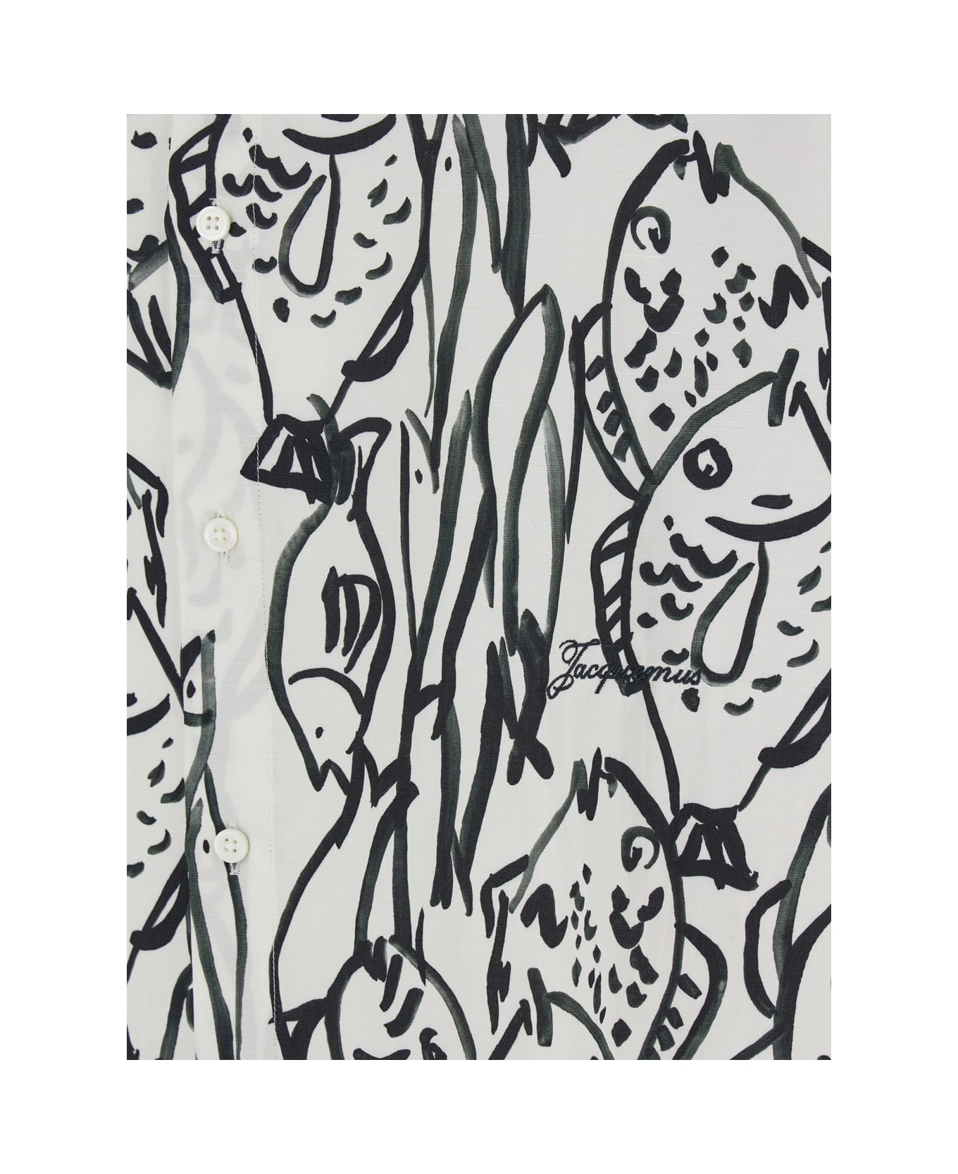 Jacquemus Shirt With Fish Print - Red