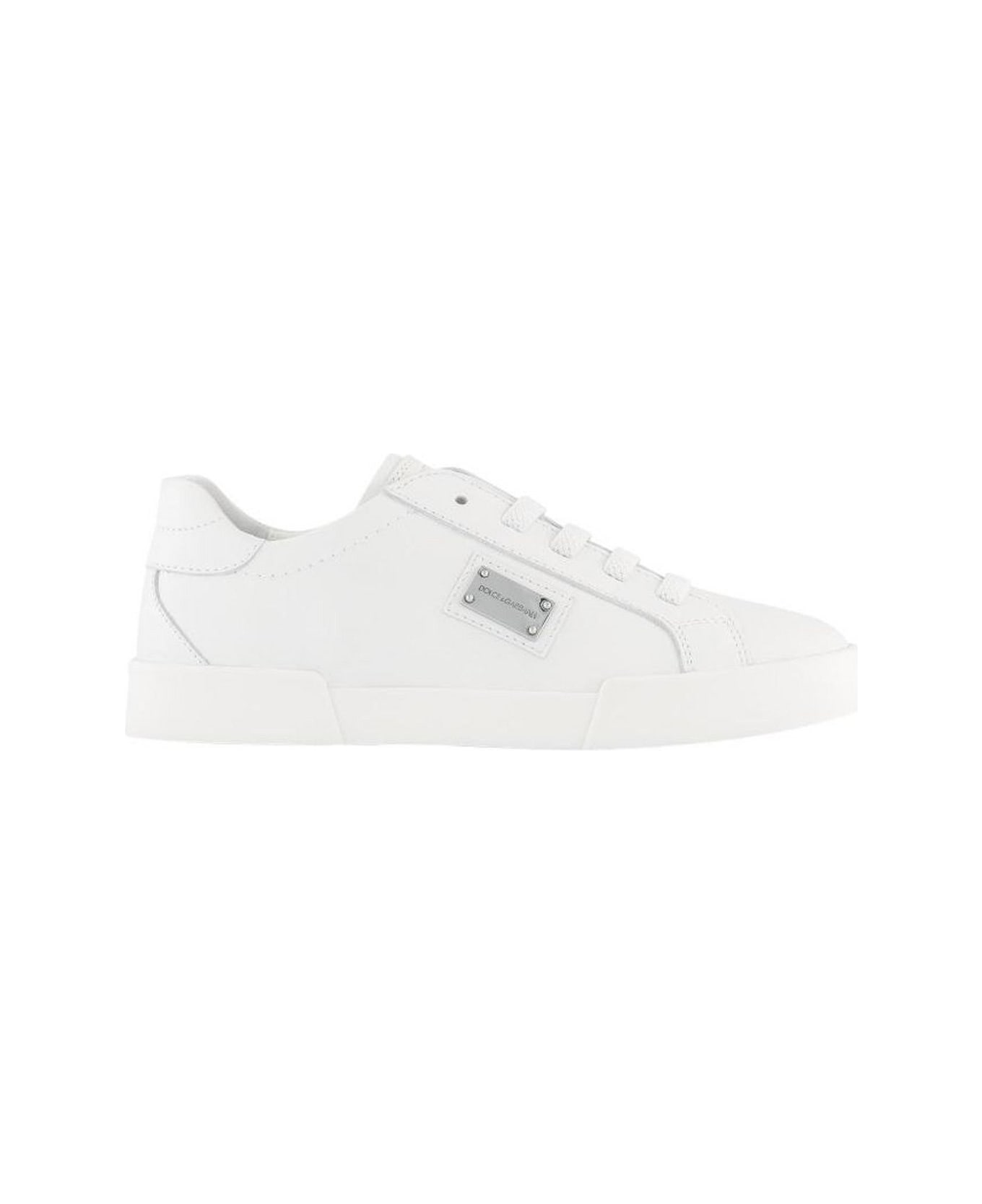 Dolce & Gabbana Logo Plaque Low-top Sneakers - Bianco