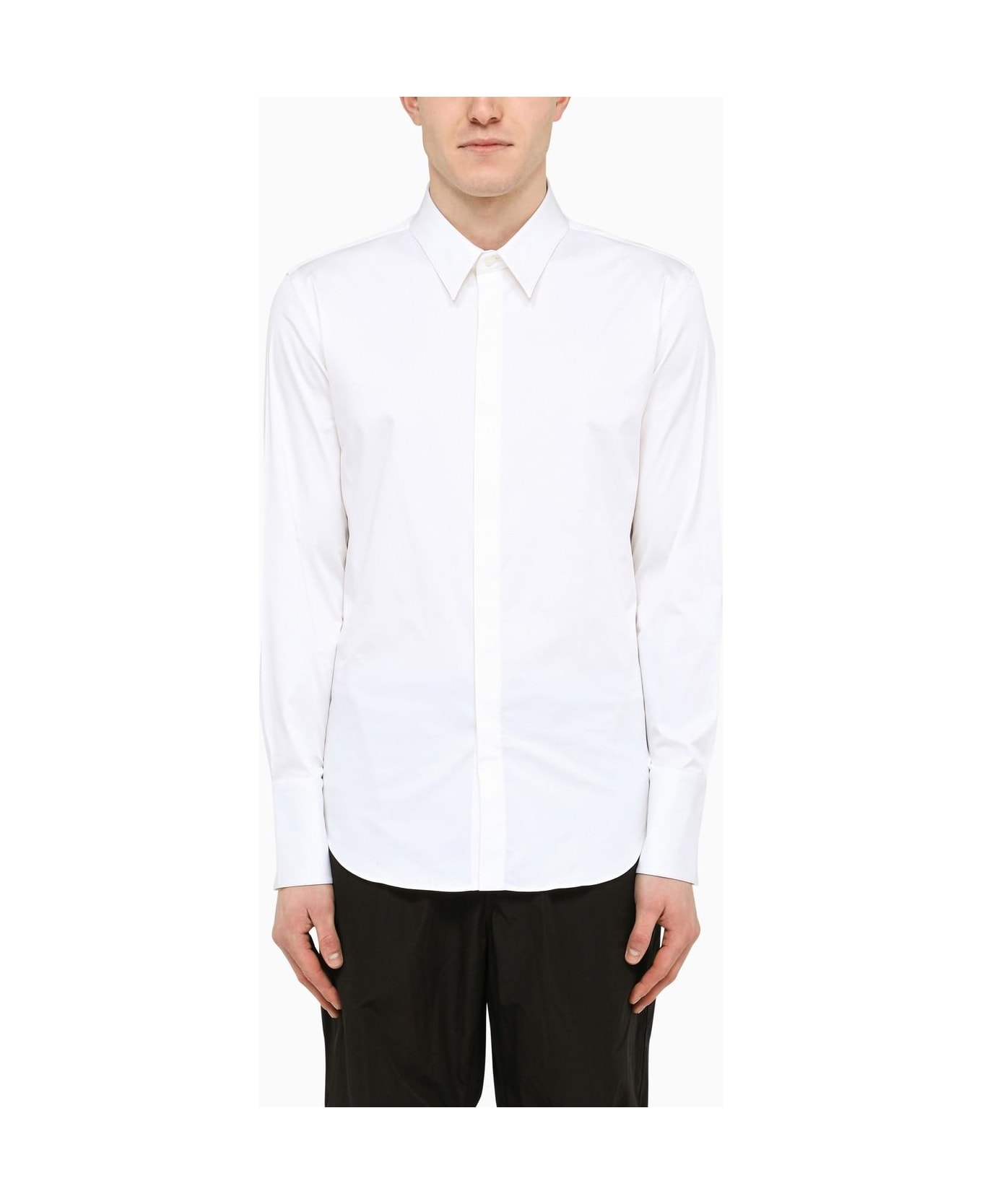 Ferragamo Classic White Cotton Shirt - White
