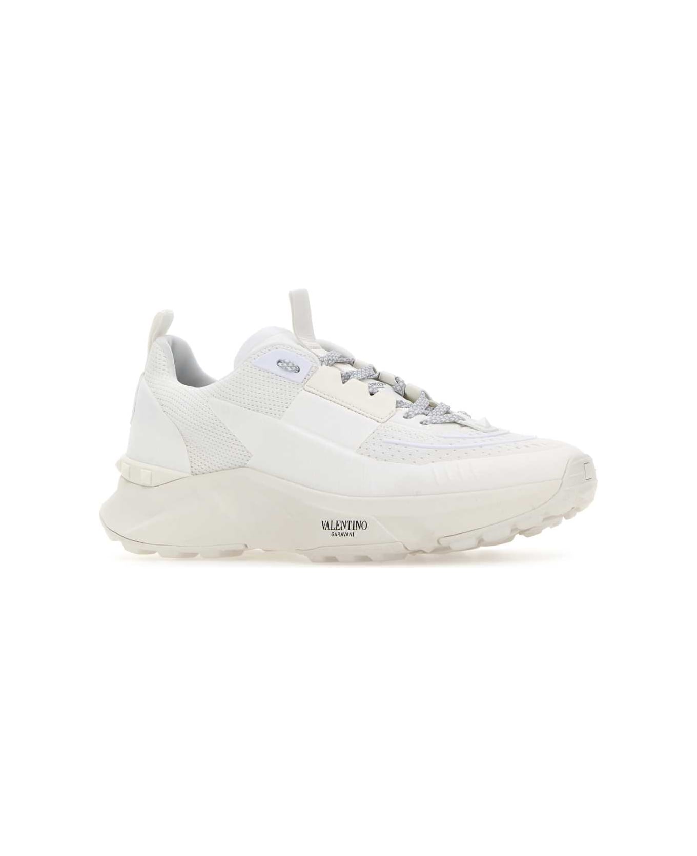Valentino Garavani White Fabric And Mesh True Act Sneakers - BIANCOBIANCOBIANCOBIANCO