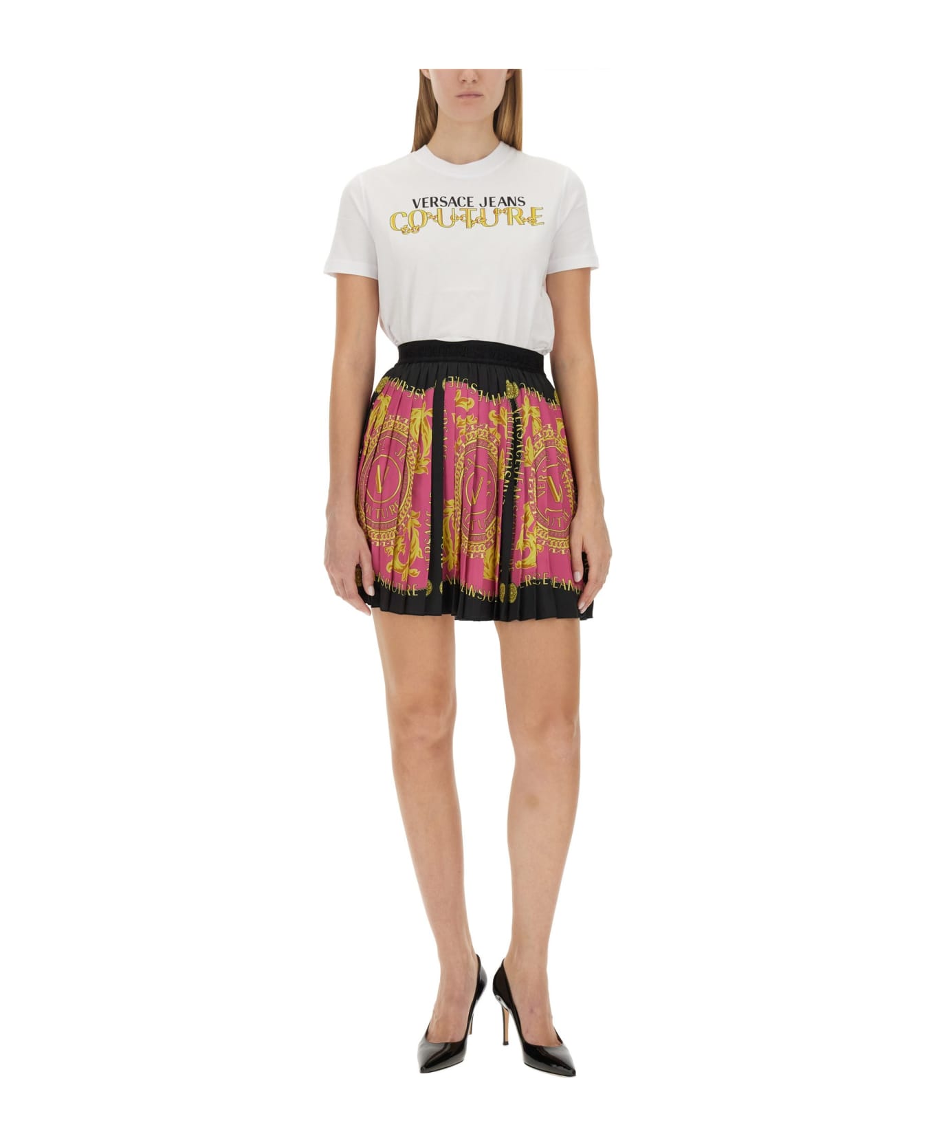 Versace Jeans Couture Printed T-shirt - BIANCO