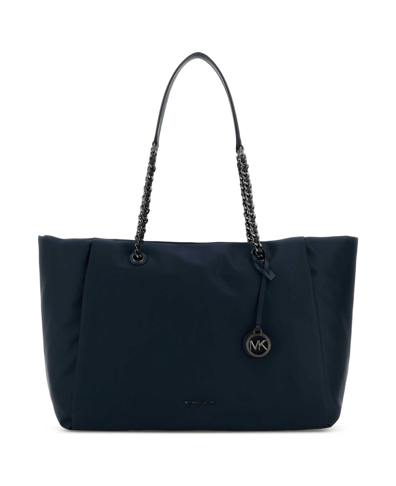 Michael Kors Navy Blue Nylon Large Georgia Shopping Bag - NAVY
