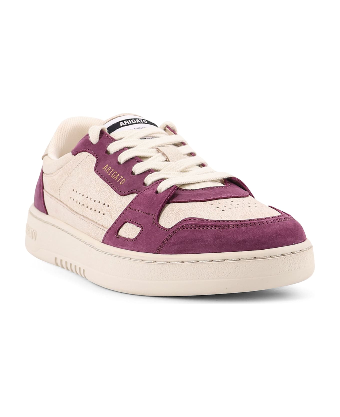Axel Arigato Dice Lo Low-top Suede And Leather Sneakers - Bianco Marrone