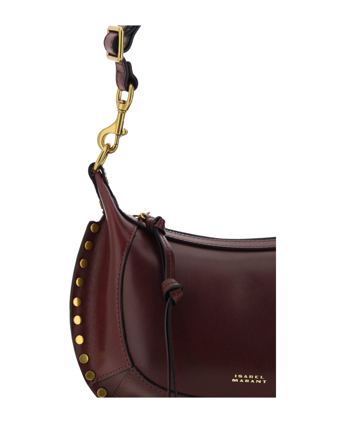 Isabel Marant Oskan Moon Shoulder Bag - Burgundy