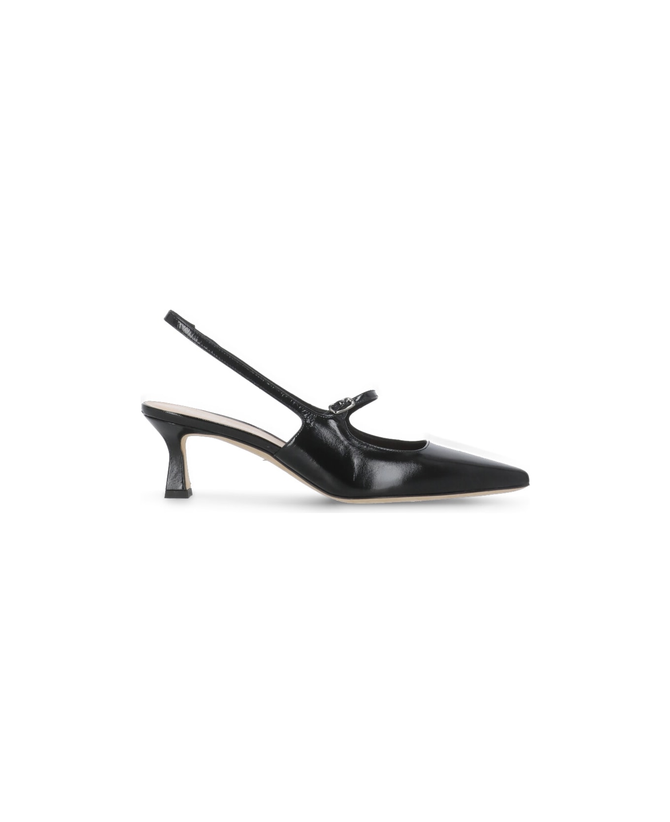 Julie Dee Leather Slingback - Black