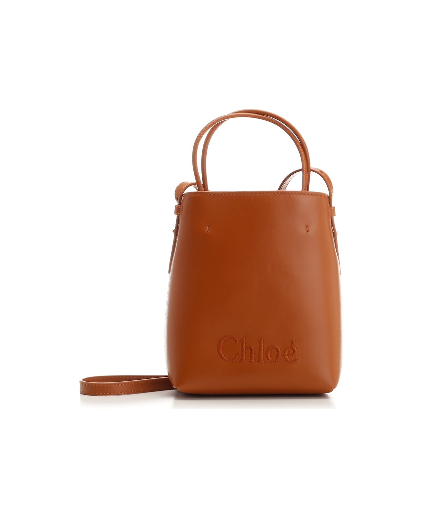 Chloé Micro 'sense' Bucket Bag - Brown