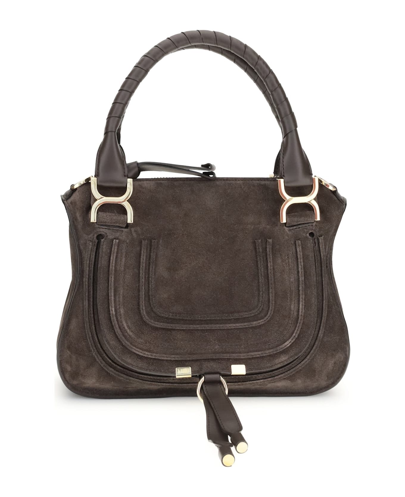 Chloé Small Suede Shoulder Bag - BROWN