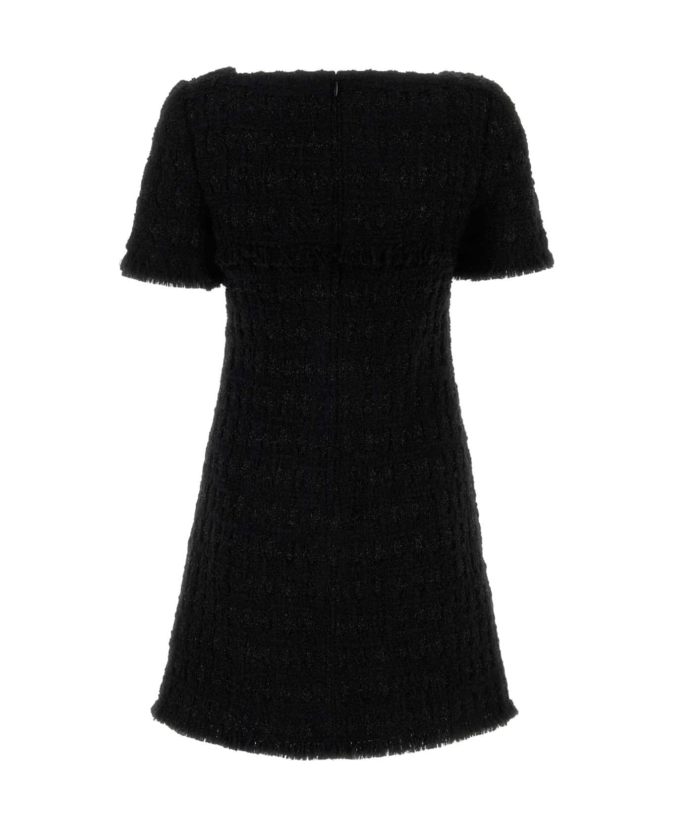 Tory Burch Black Tweed Mini Dress - 001 ワンピース＆ドレス