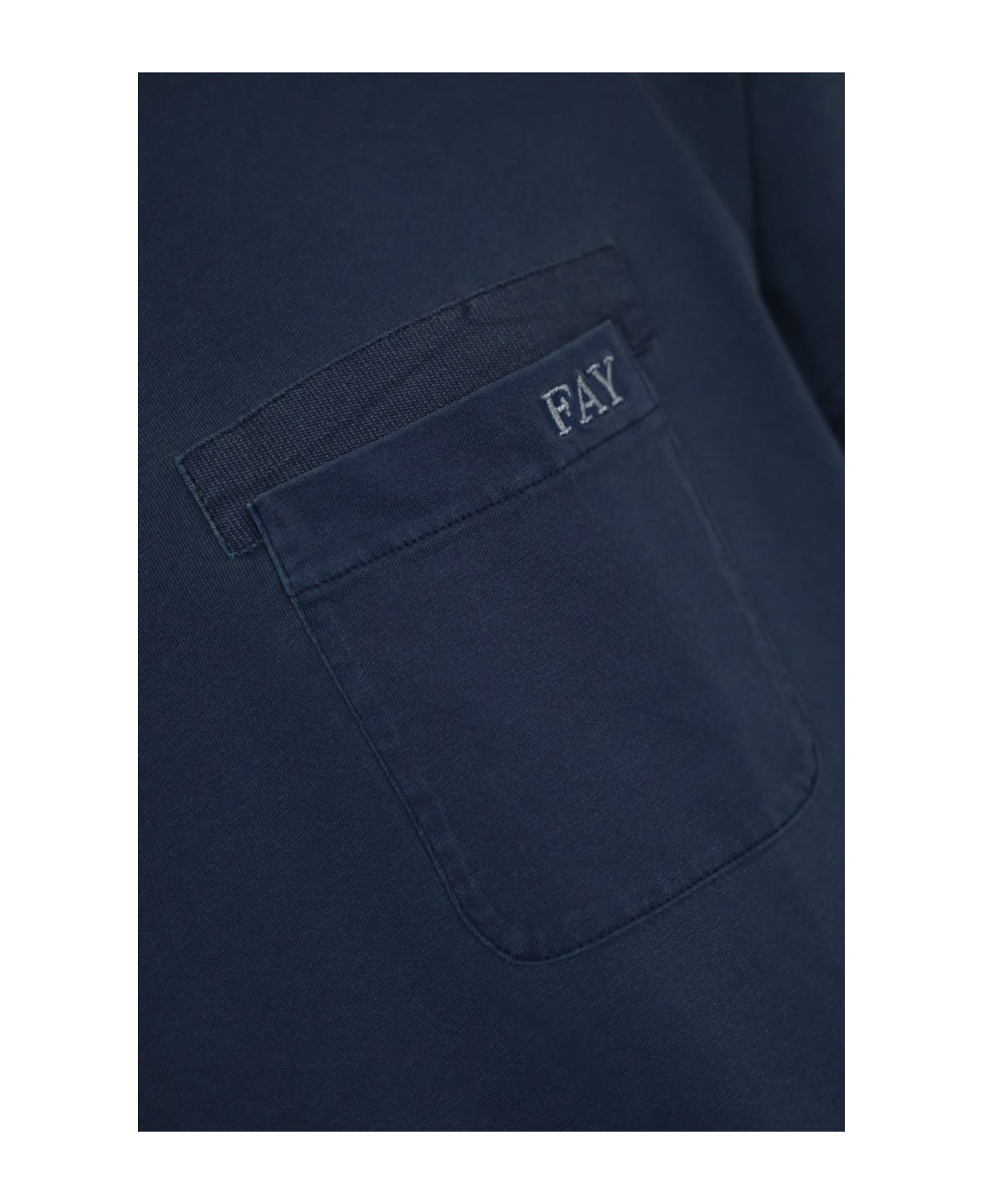 Fay T-shirt With Pocket - Blu