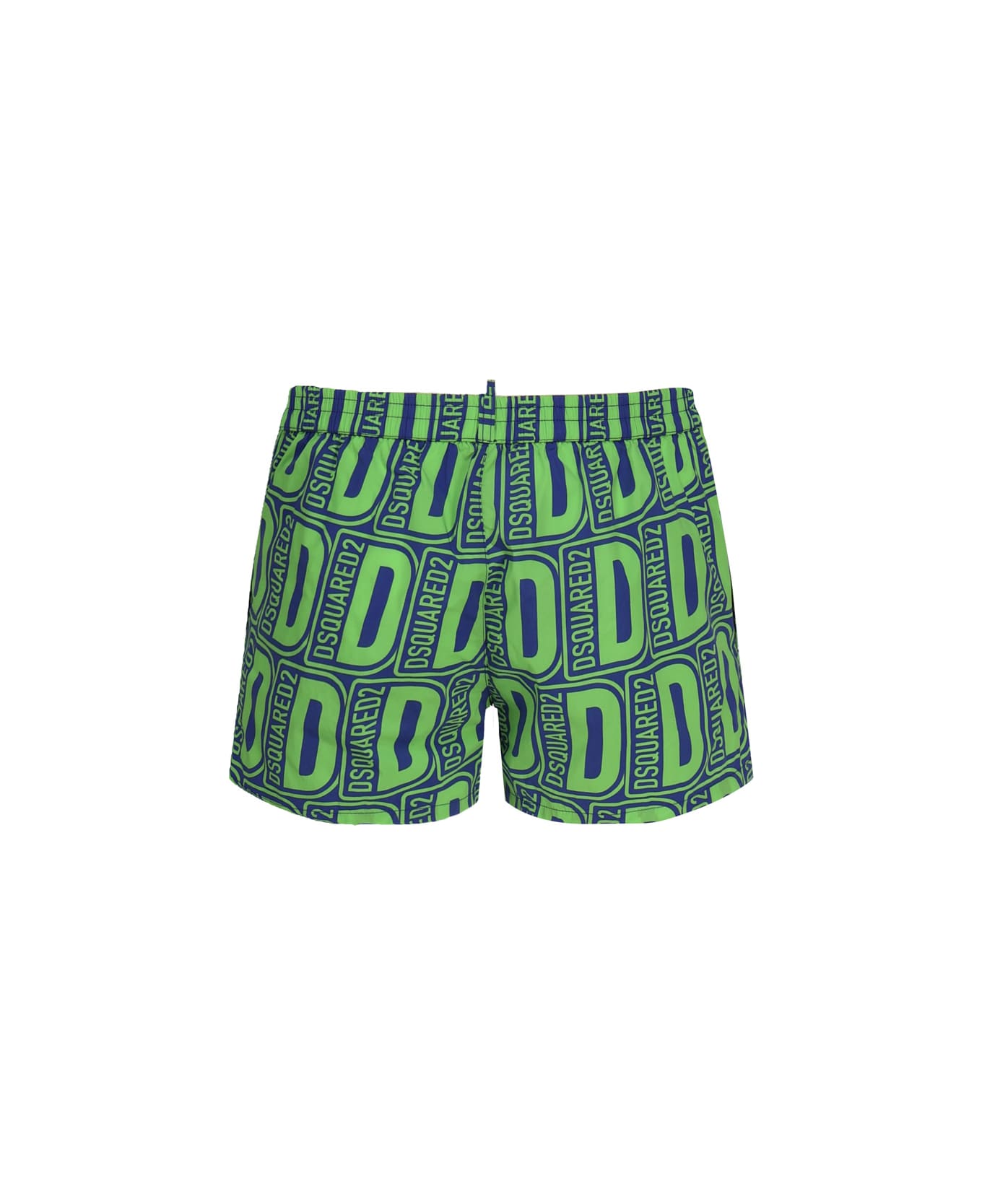 Dsquared2 Swim Boxer With All-over Print - Blue/green