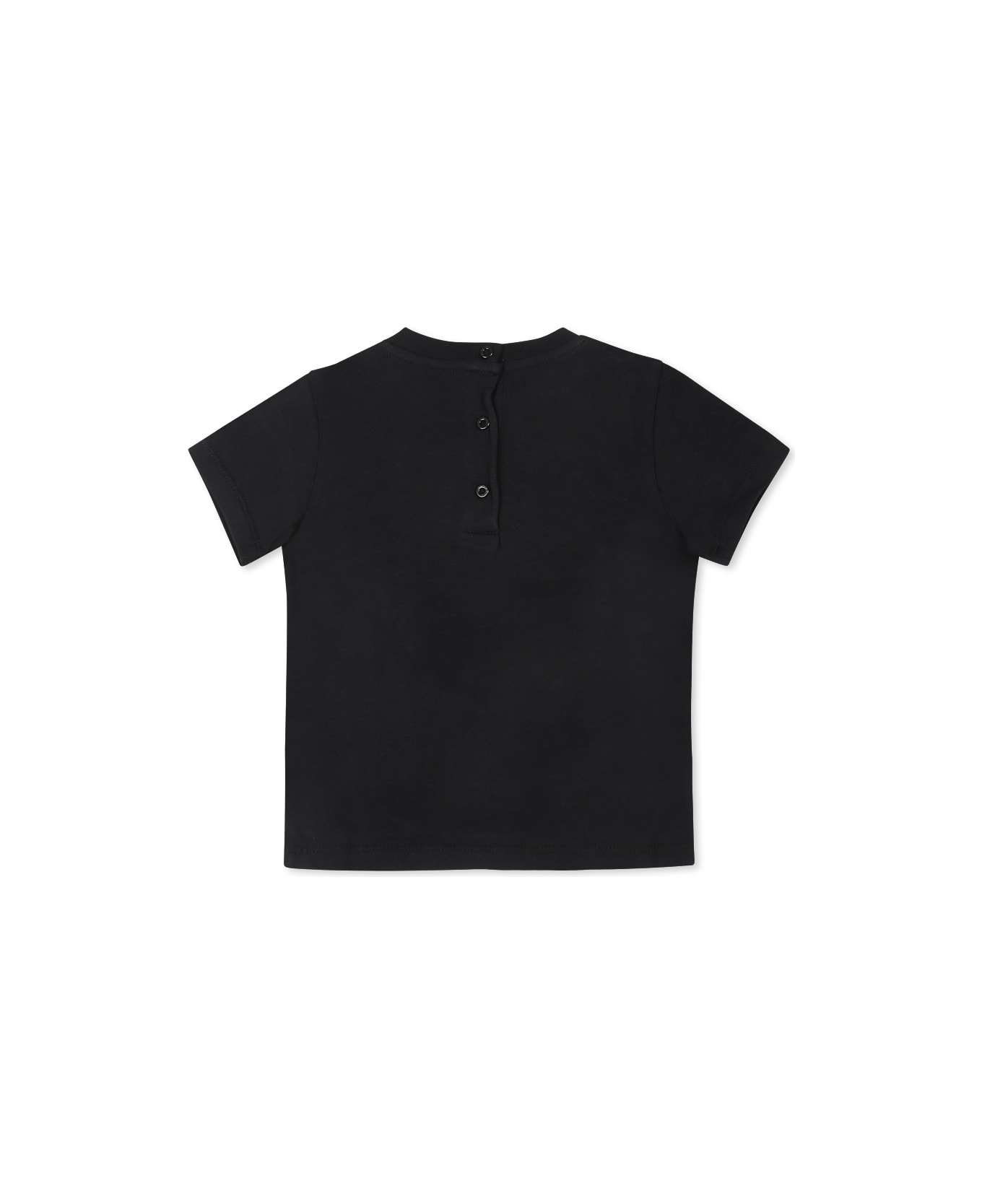 Balmain Black T-shirt For Babykids With Logo - Black