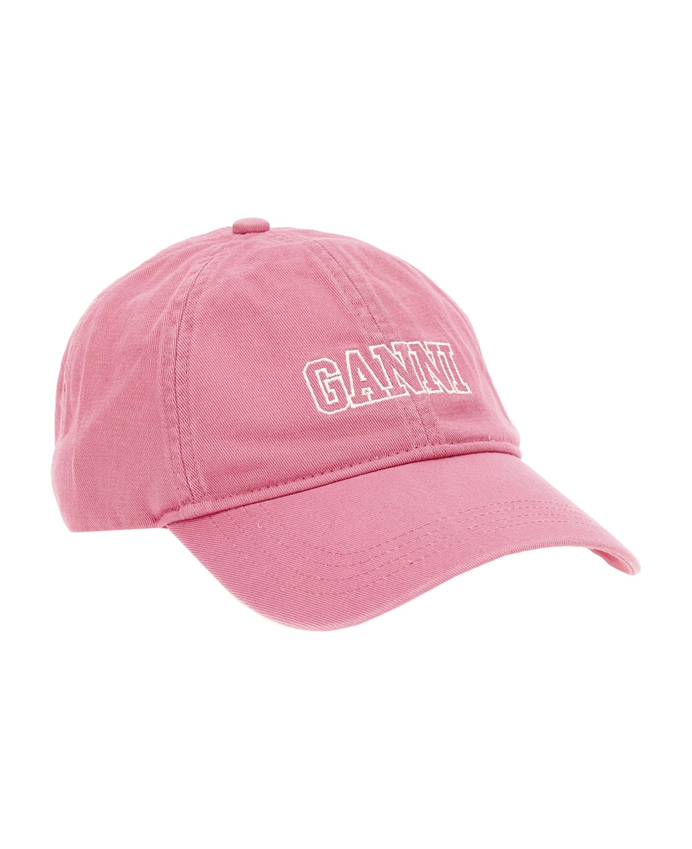 Ganni Logo Embroidery Cap - SHOCKING PINK 帽子