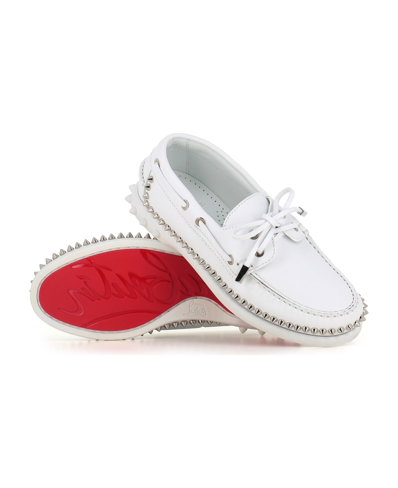 Christian Louboutin Boat Loafer Gerockel - Bianca  フラットシューズ