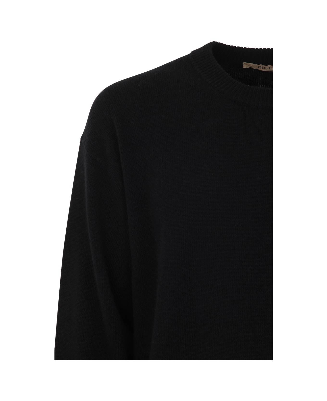 Nuur Comfort Fit Long Sleeves Crew Neck Sweater - Black