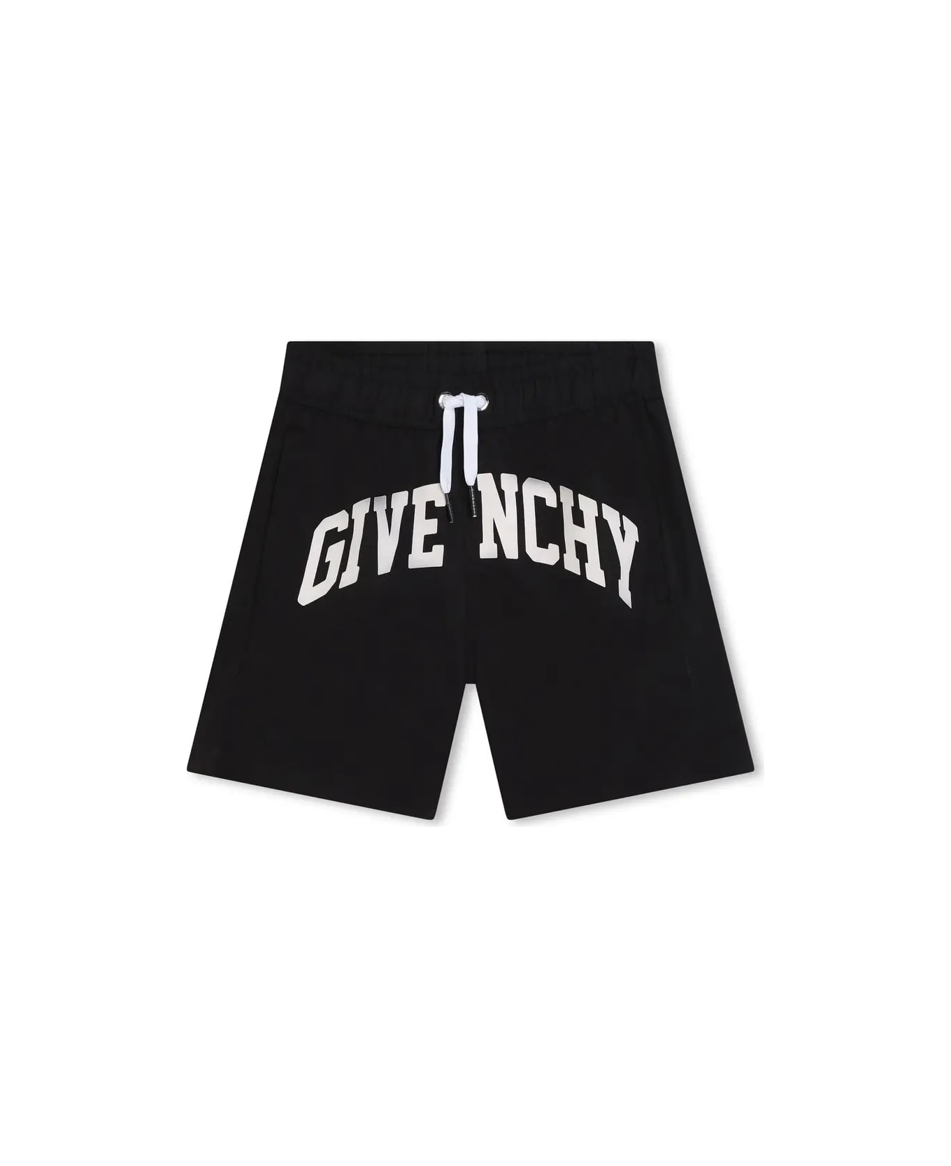 Givenchy Black Swimwear With Arched Logo - Black