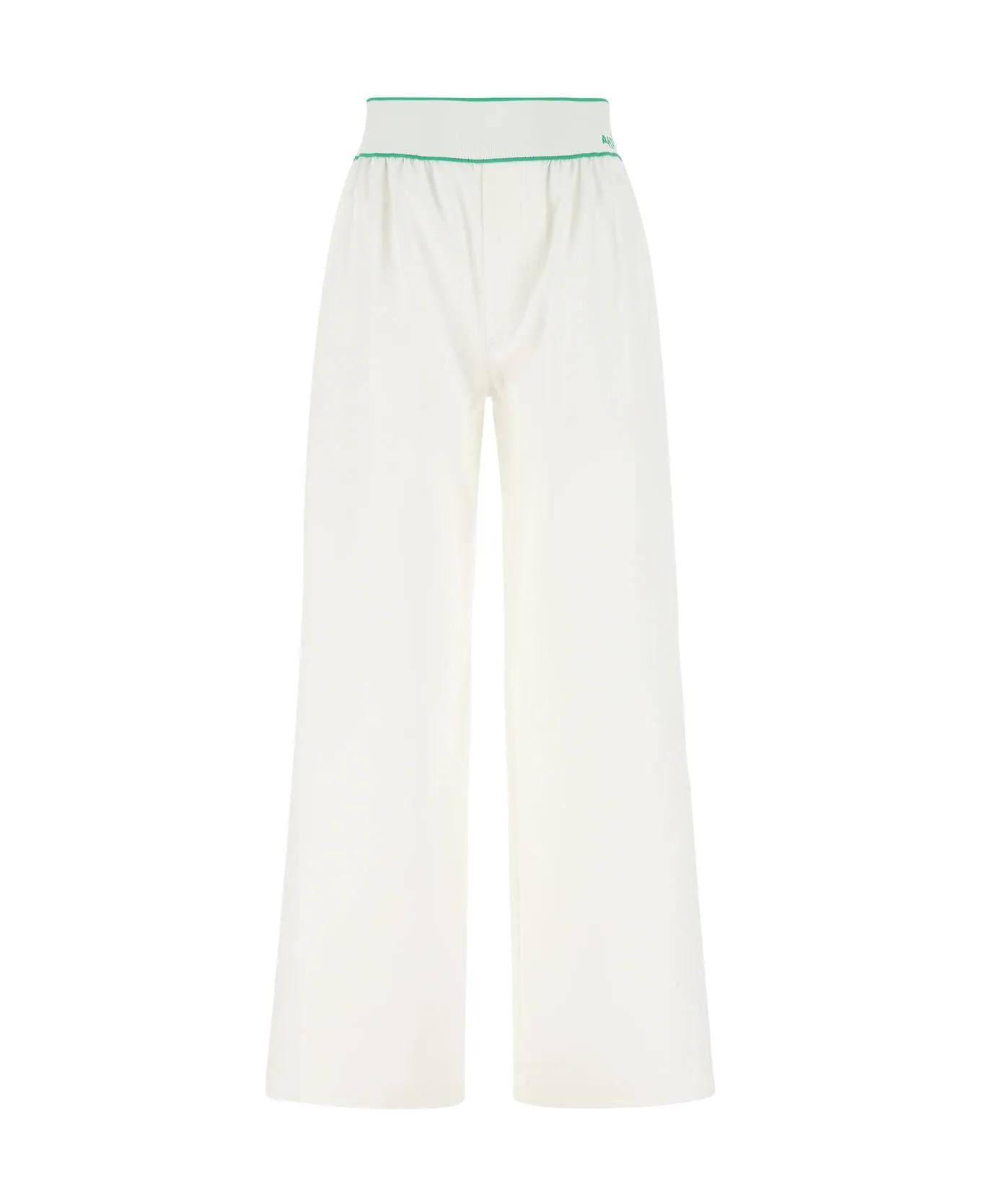 Bottega Veneta White Cotton Wide-leg Pant - WHITE
