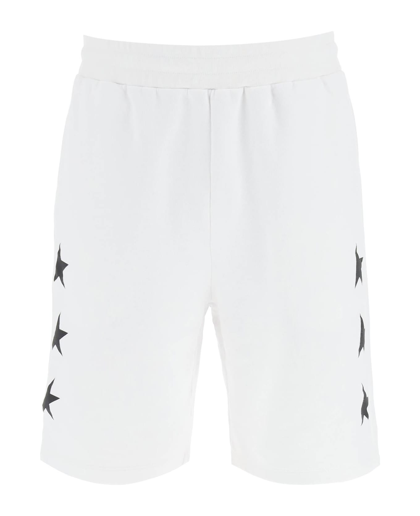 Golden Goose Diego Star Short Sweatpants - VINTAGE WHITE BLACK (White) ショートパンツ