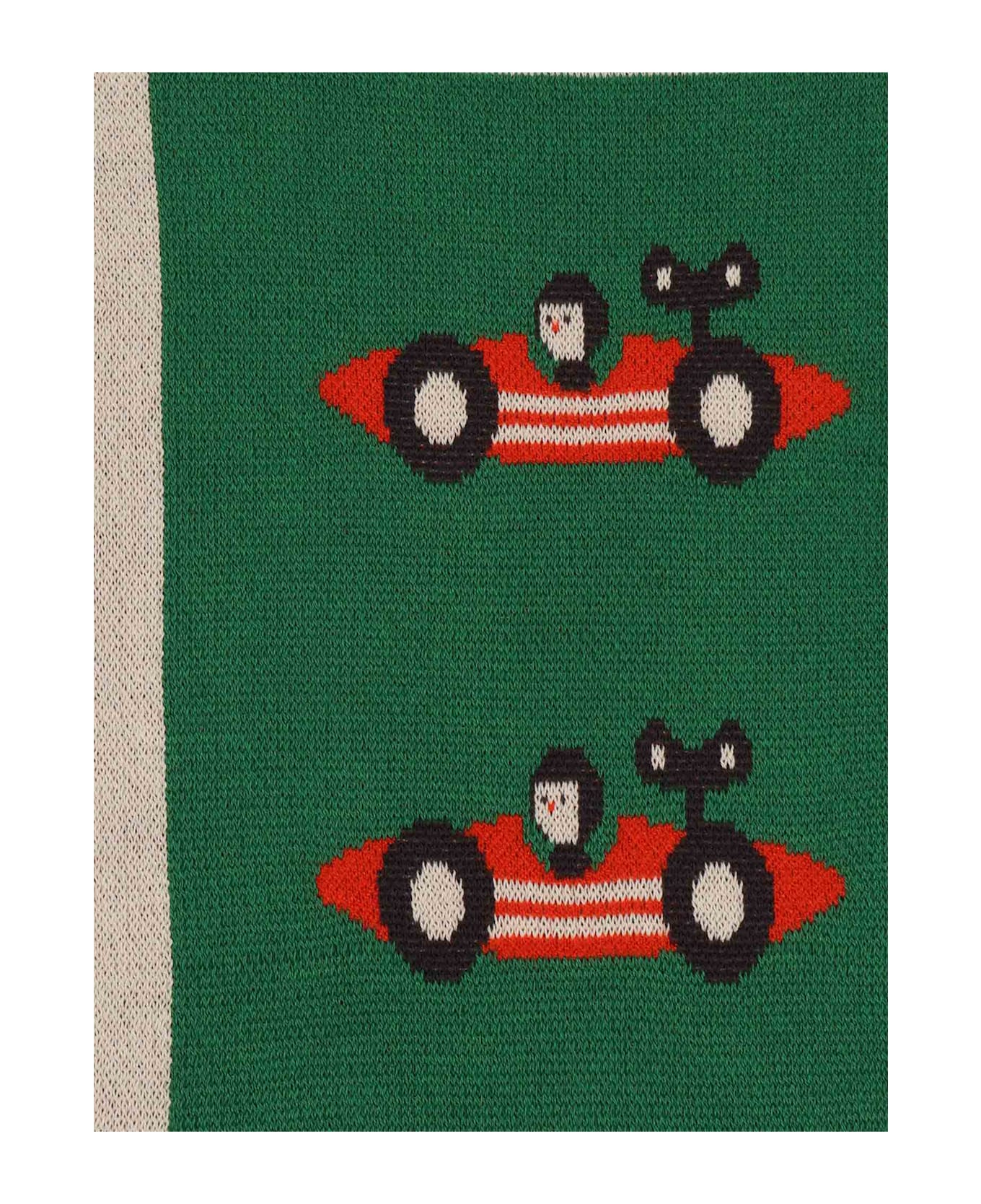 Bobo Choses Race Car Knitted Gift Set - GREEN
