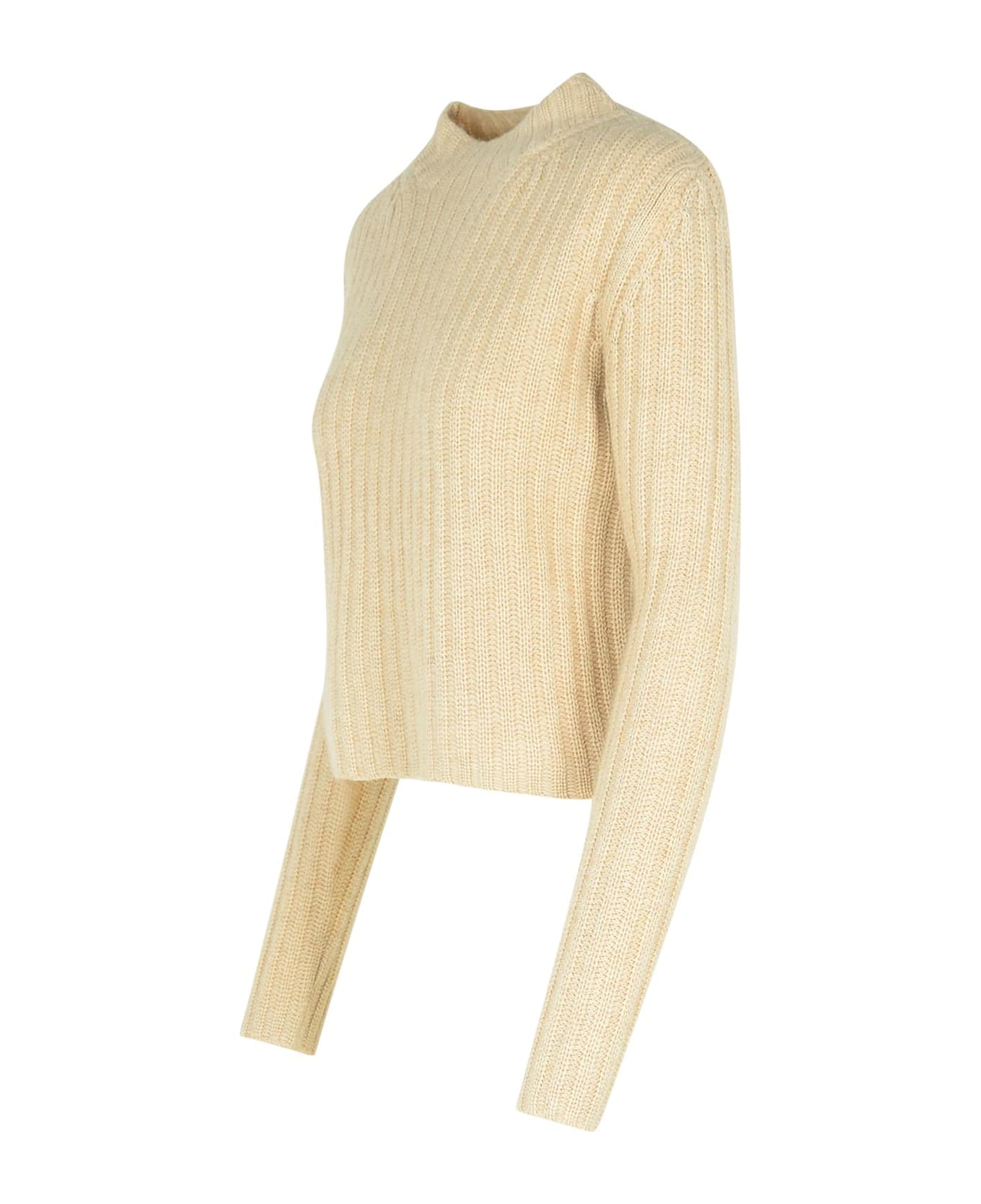 Max Mara 'aloa' Sweater In Beige Cashmere Blend - Beige