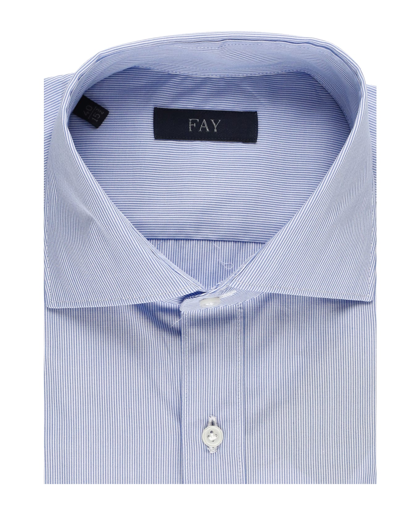 Fay Cotton Striped Shirt - Avio