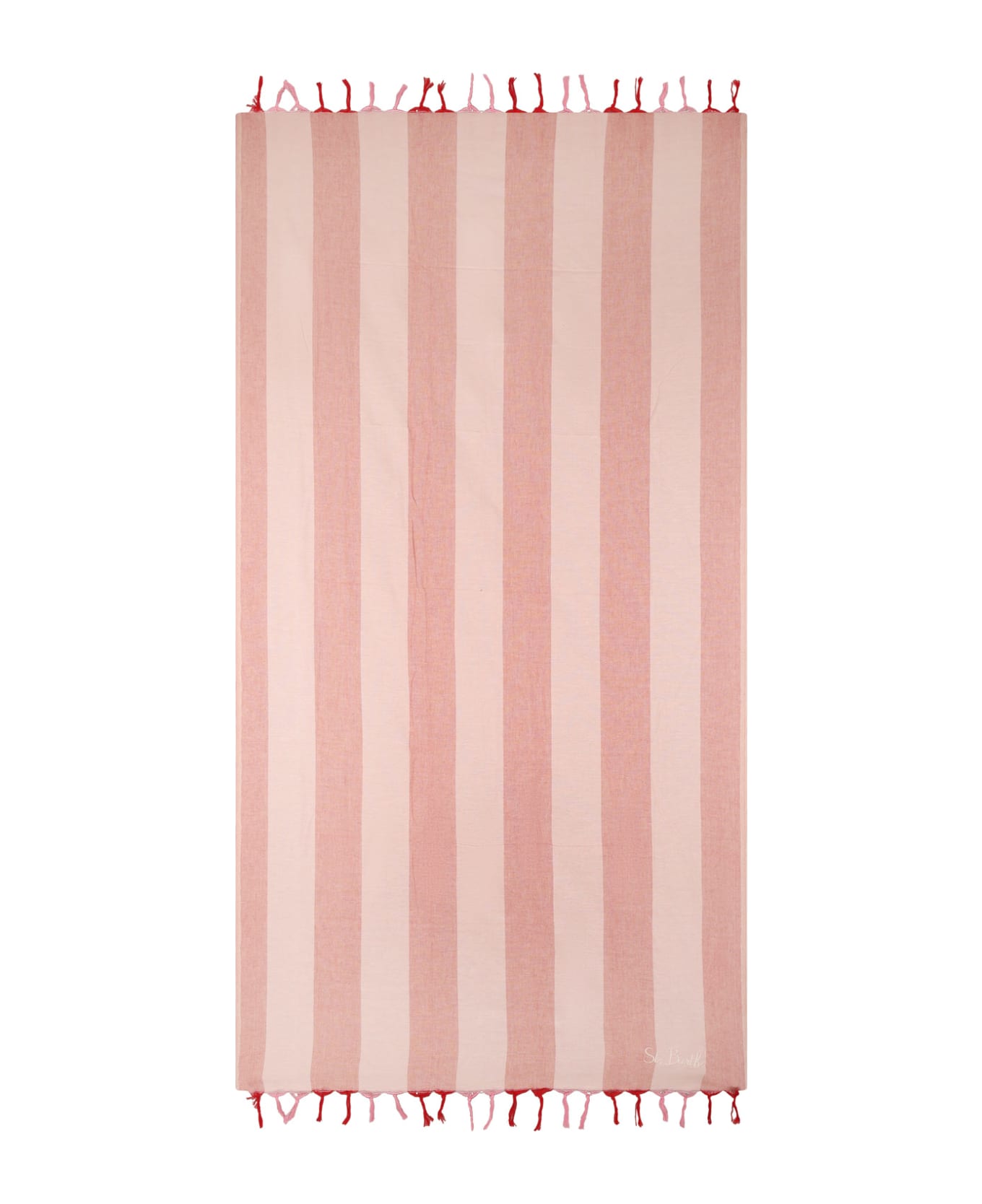 MC2 Saint Barth Pink Beach Towel For Girl With Logo - Multicolor
