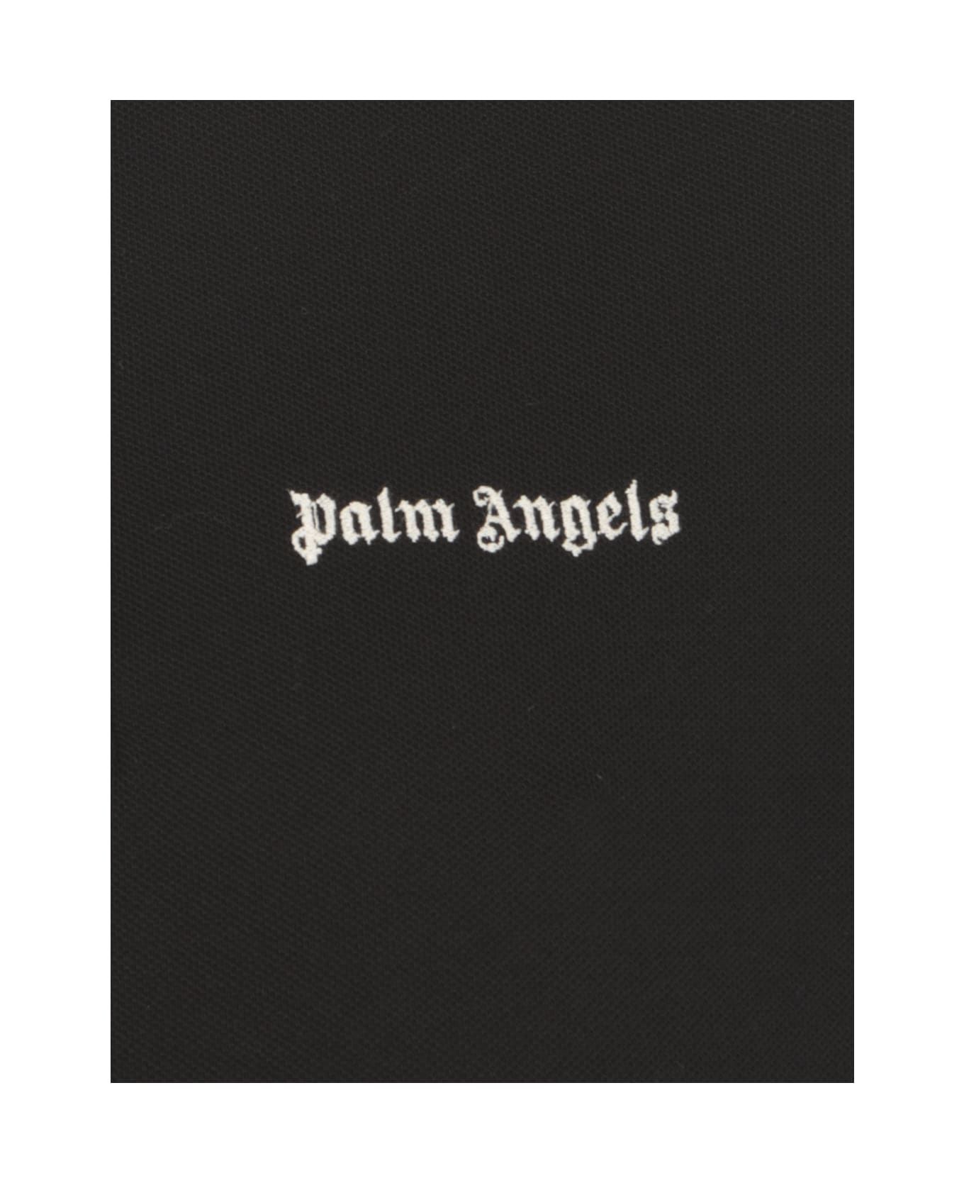 Palm Angels Polo Shirt With Classic Logo - Black