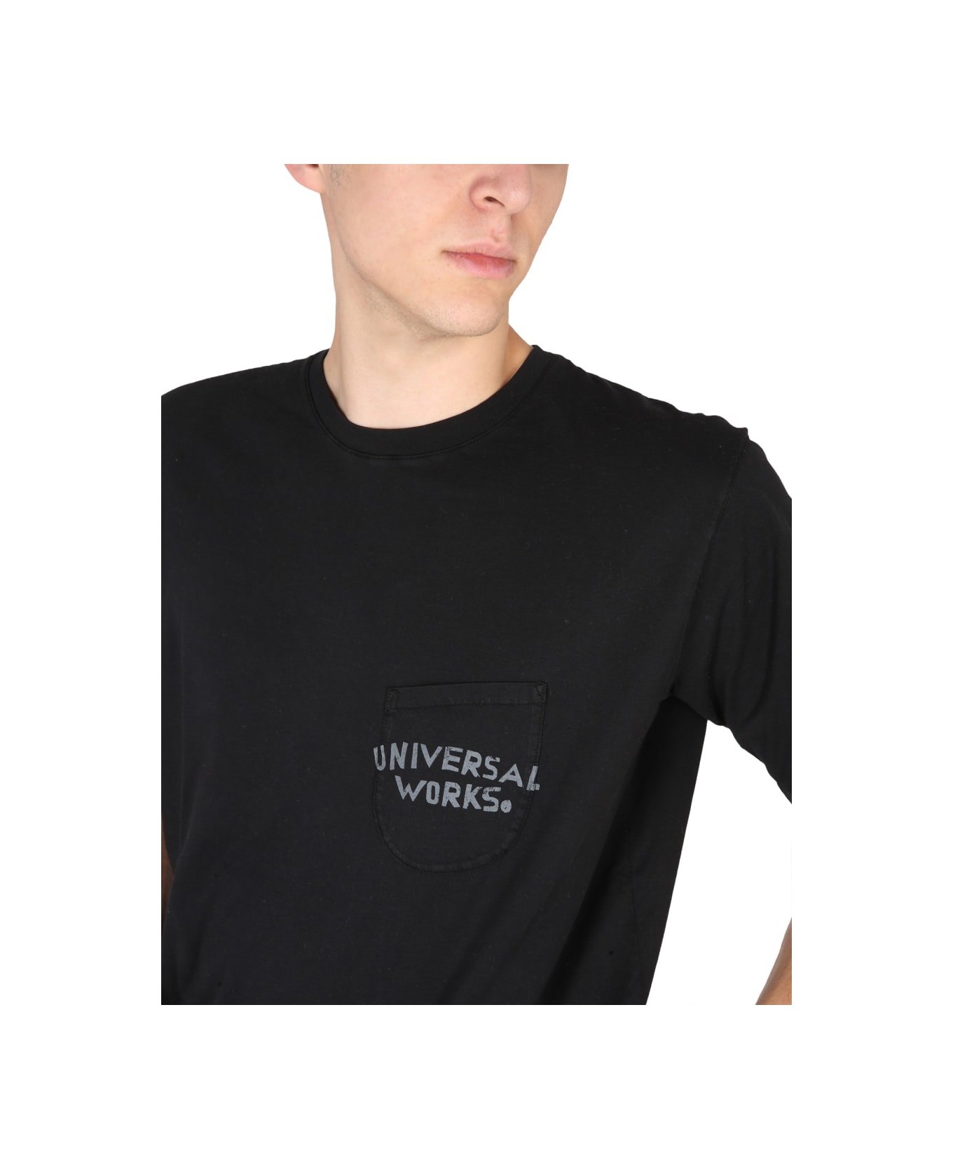Universal Works Crewneck T-shirt - BLACK