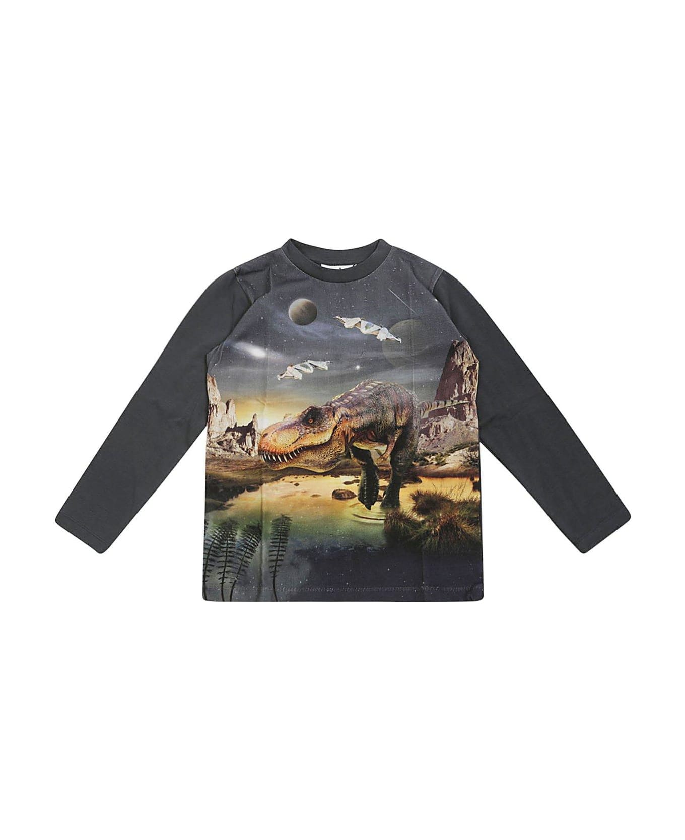 Molo Reif Long-sleeved Crewneck T-shirt - Verde