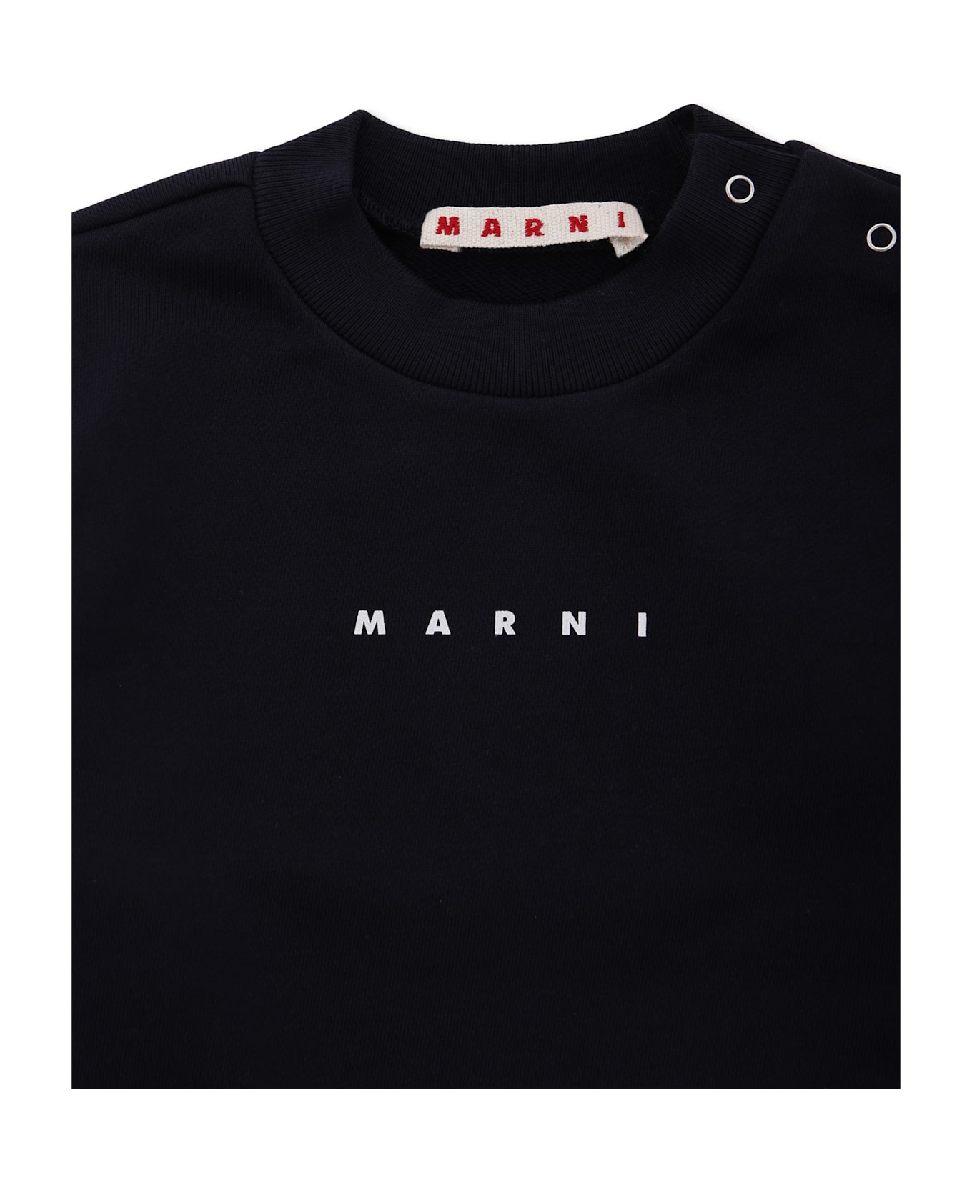 Marni Blue Sweatshirt For Baby Boy With Logo - Blue