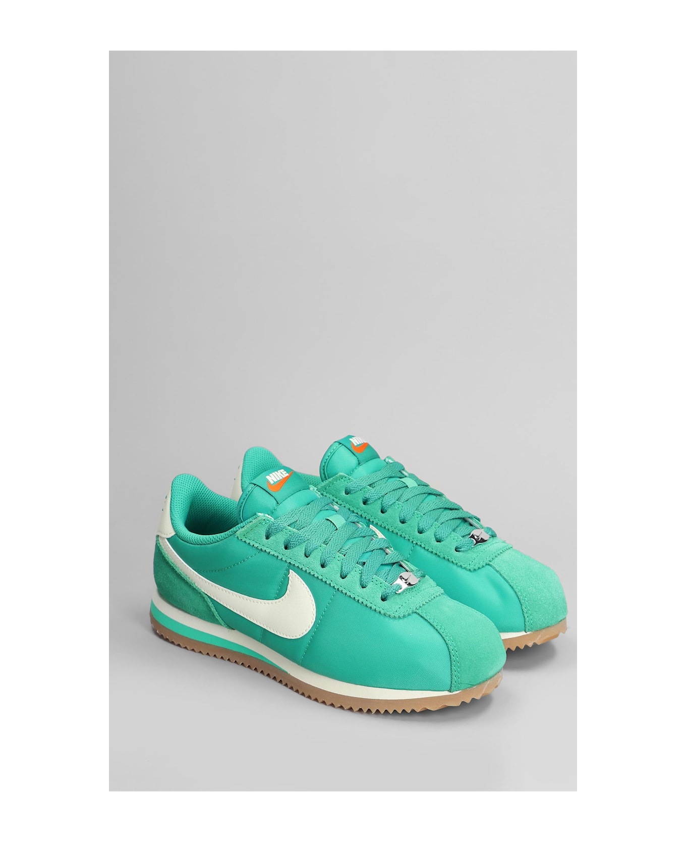 Nike Cortez Sneakers In Green Suede And Fabric - green