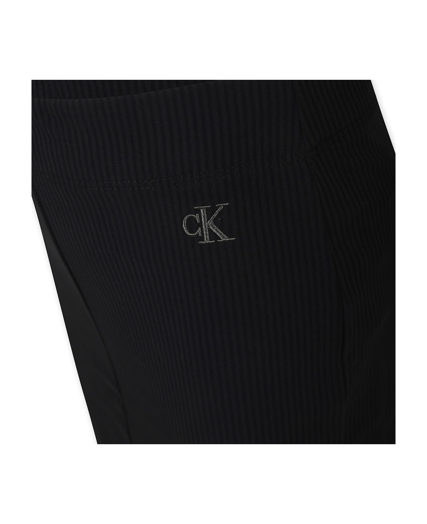 Calvin Klein Black Skirt For Girl With Monogram - Black