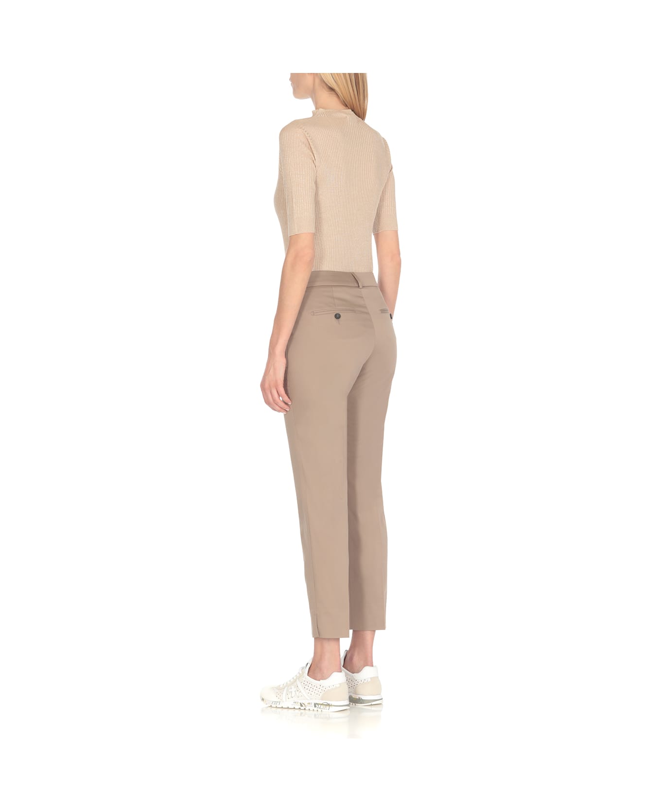 Peserico Cotton Trousers - Beige