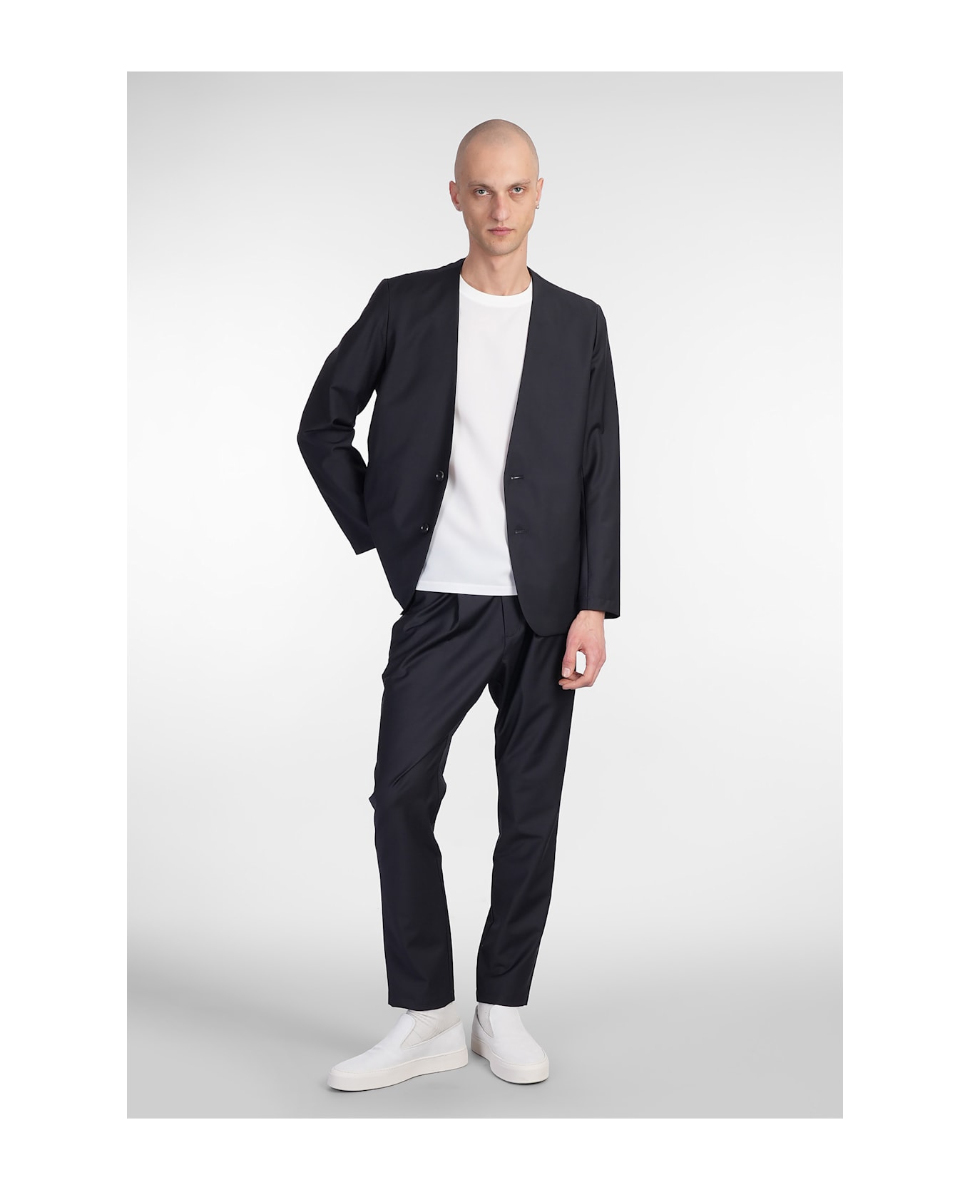 Attachment Blazer In Blue Polyester - blue