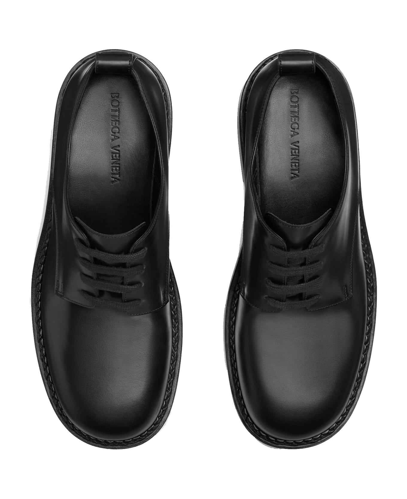 Bottega Veneta Strut Lace Up Shoes - Black
