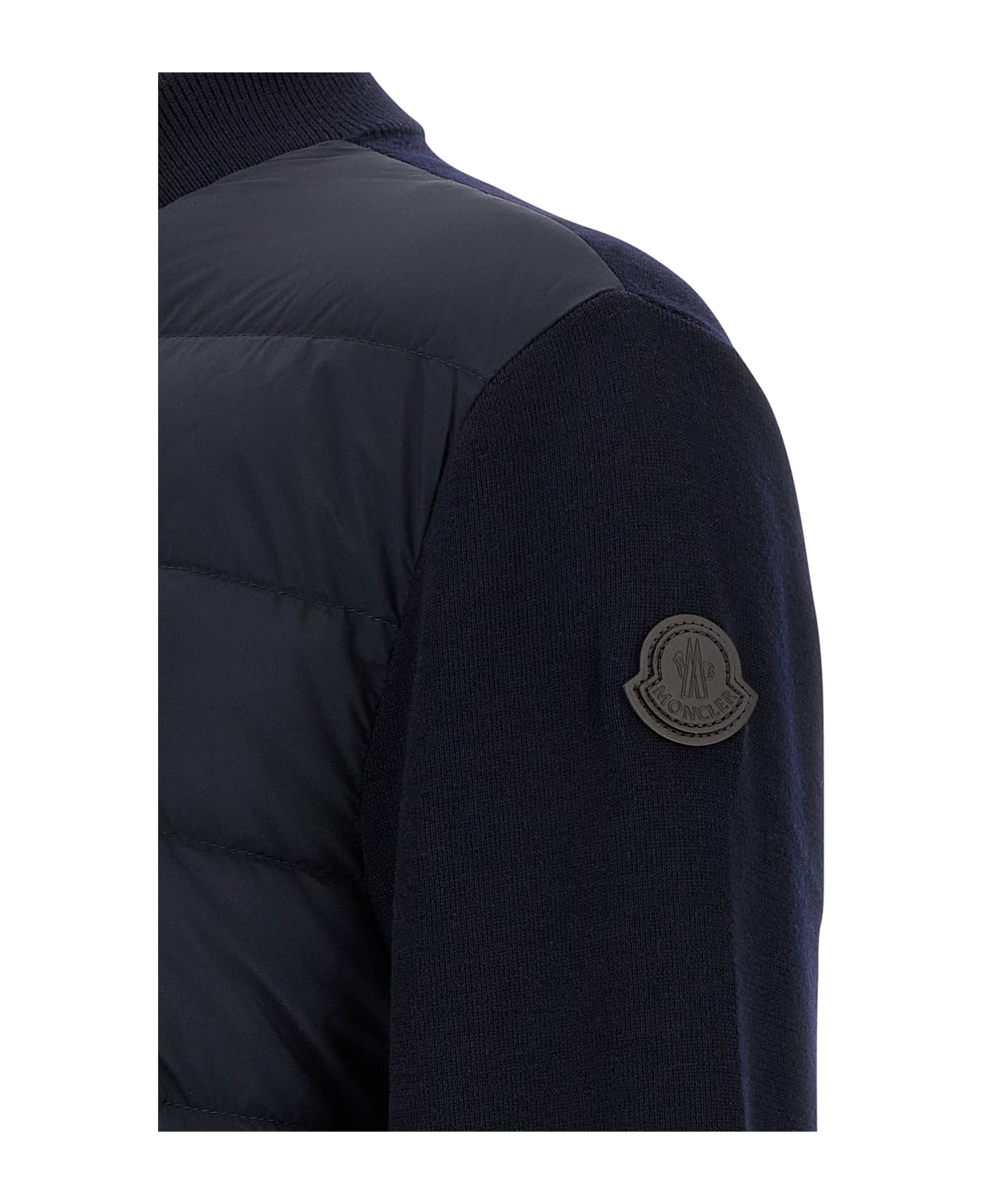 Moncler Two-material Cardigan - Blue