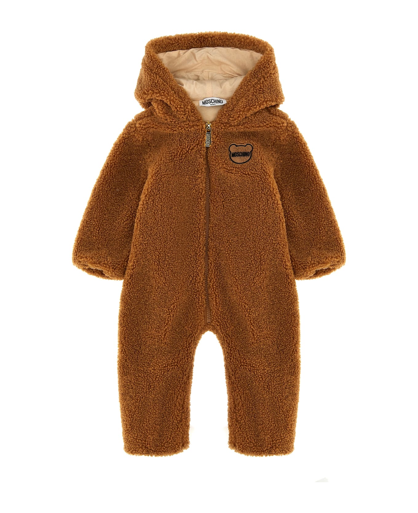 Moschino Teddy Hooded Jumpsuit - Brown