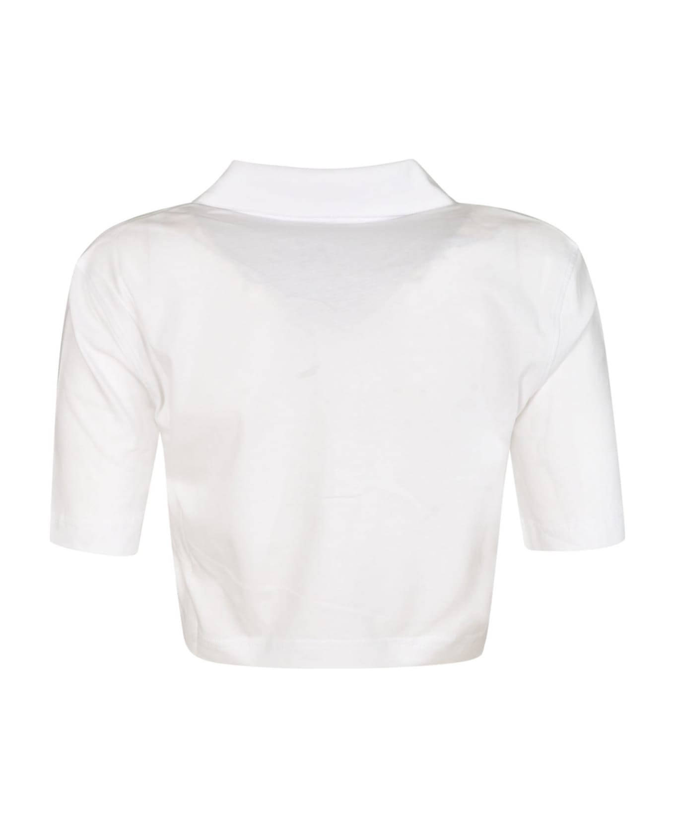 Moschino Cropped Polo Shirt - White